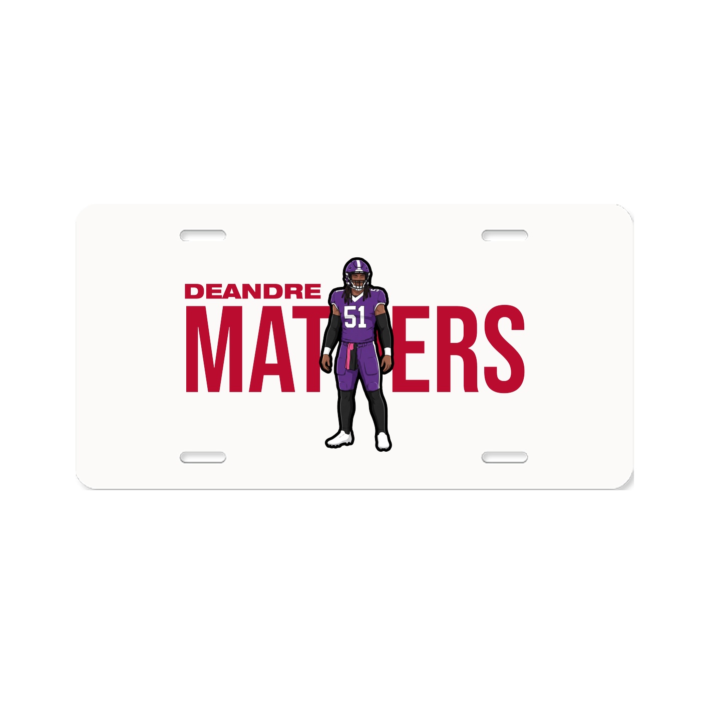 License Plate — Player Name in Classic