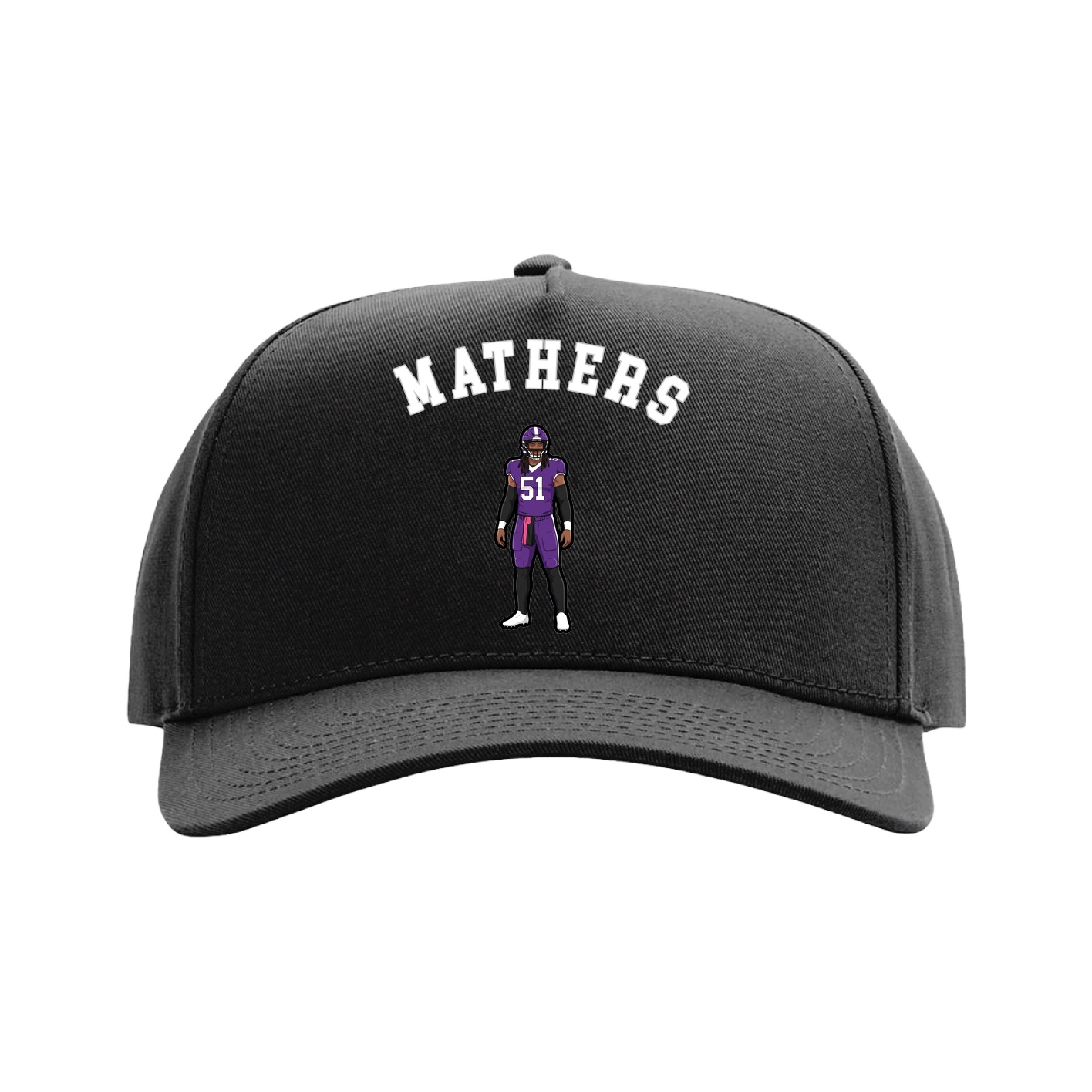 Full Fabric Five-Panel Champ Cap — Shirsey Arch in Black