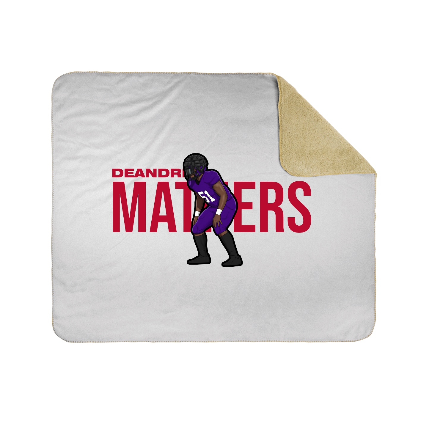 Throw Blanket — Player Name in White