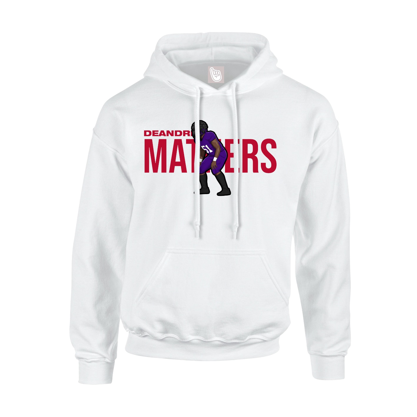 Youth Hoodie — Player Name in White
