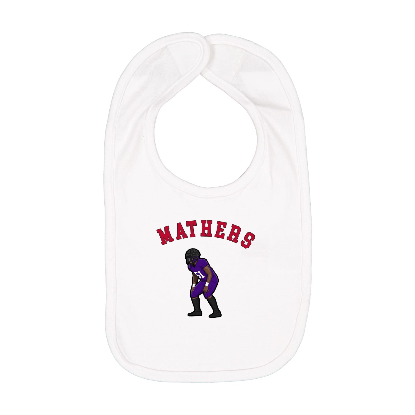 Infant Bib — Shirsey Arch in White