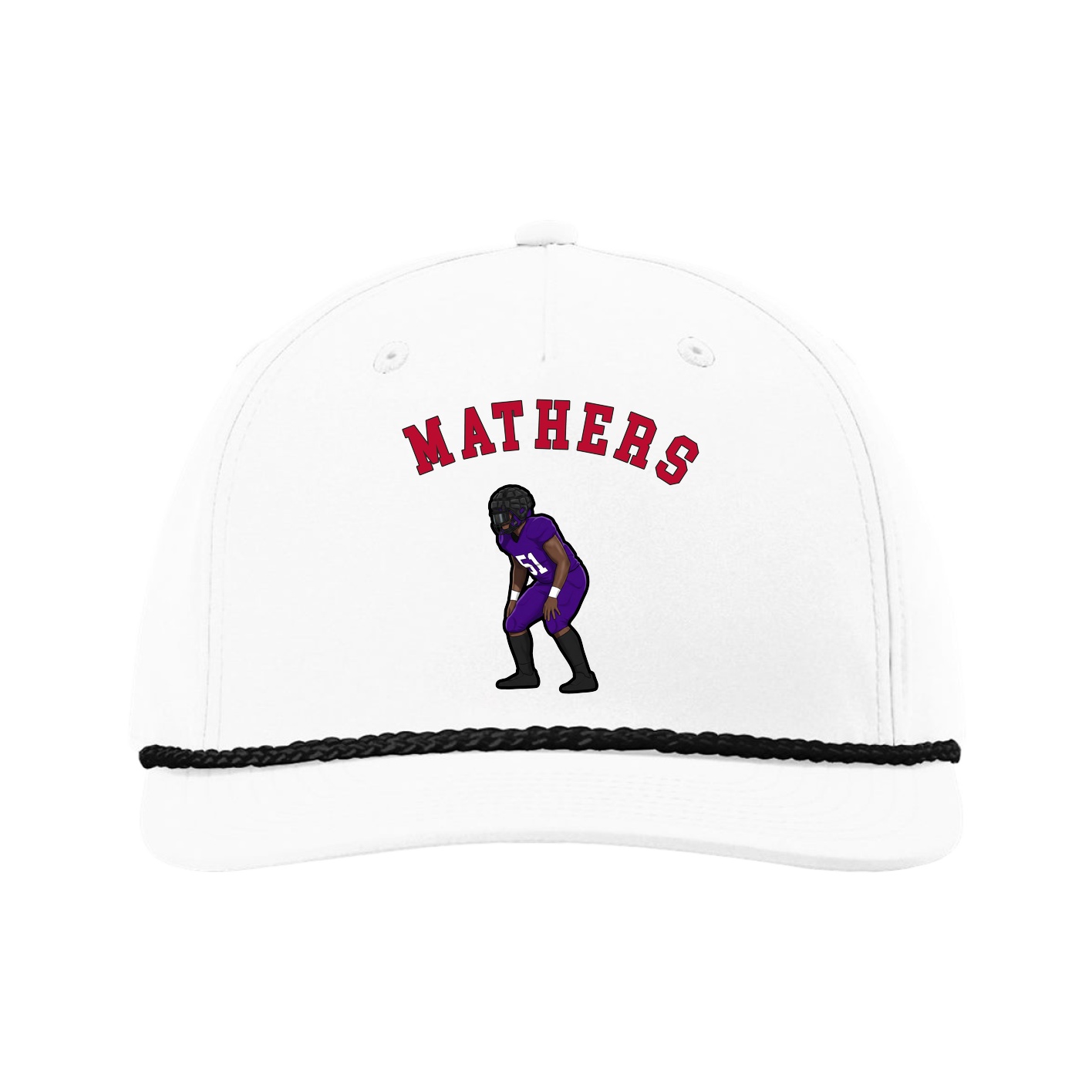 Five-Panel Classic Rope Cap — Shirsey Arch in White