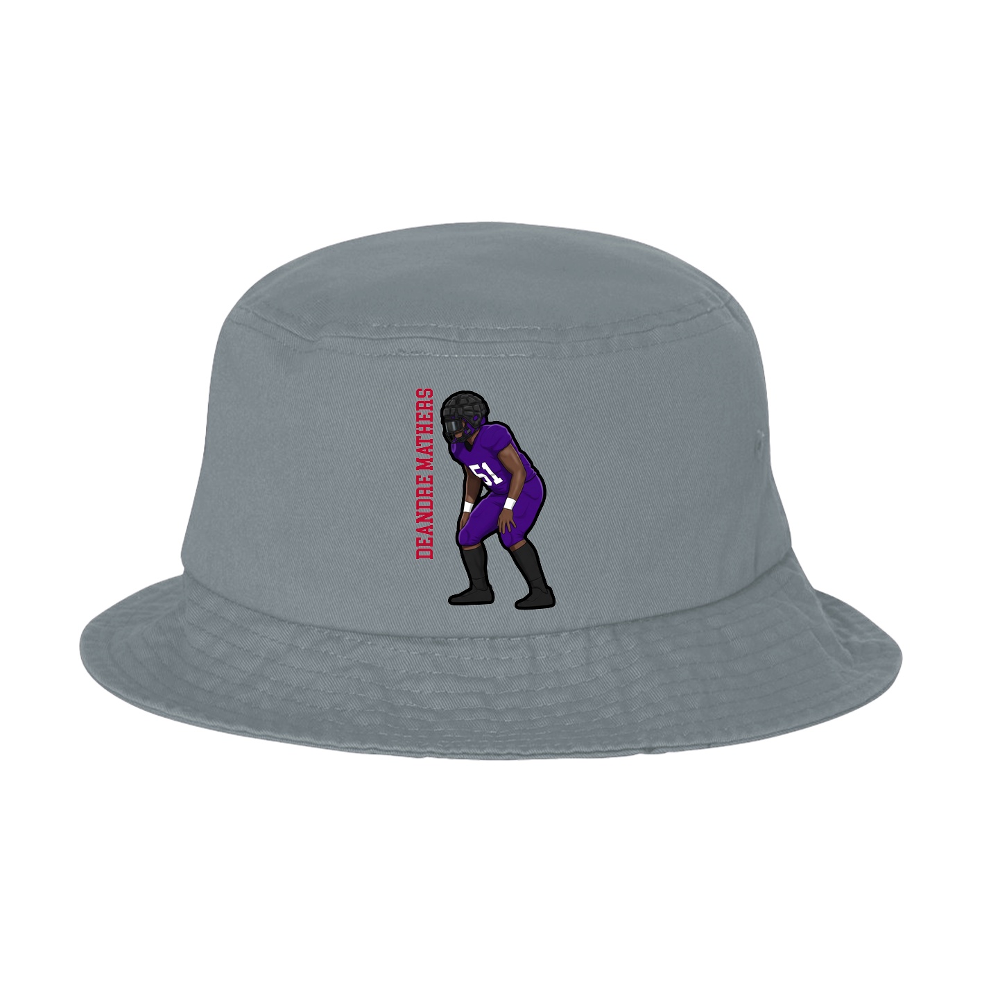 Bucket Cap — Name Vertical in Grey