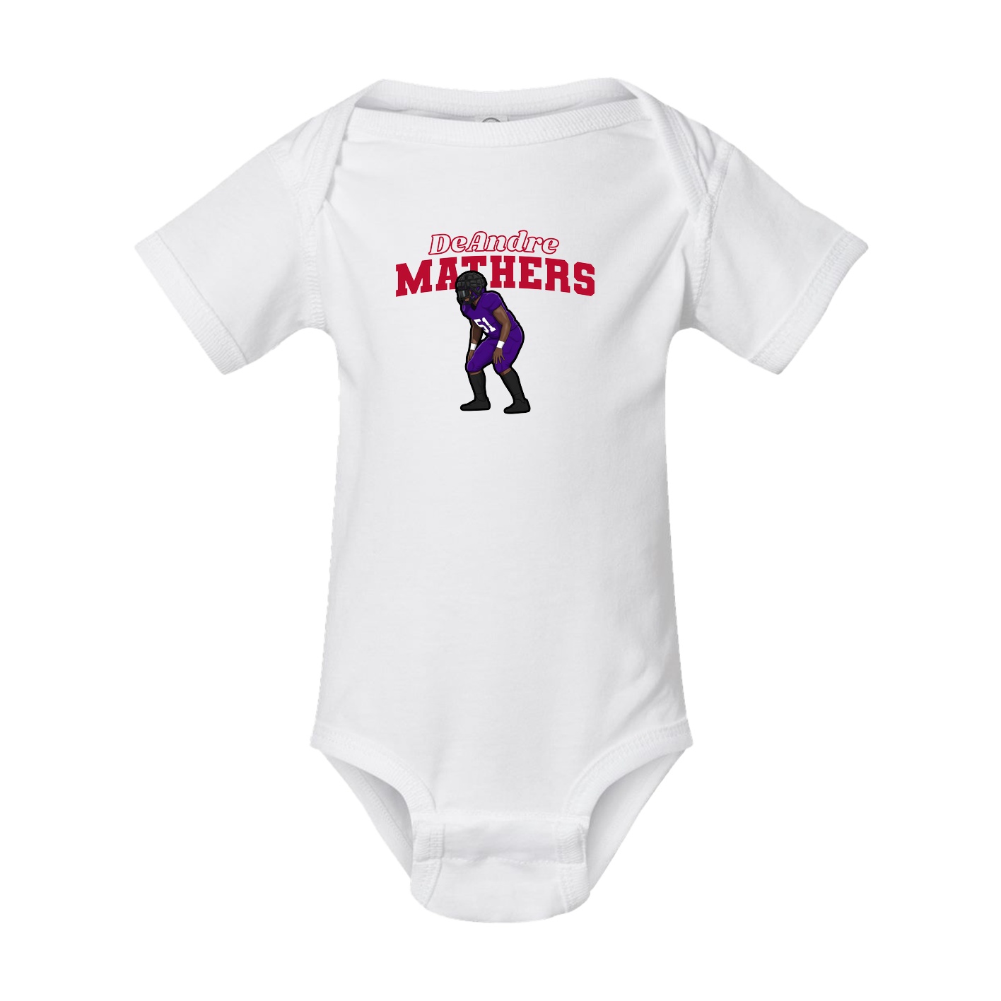 Baby Onesie — Name Arch in White
