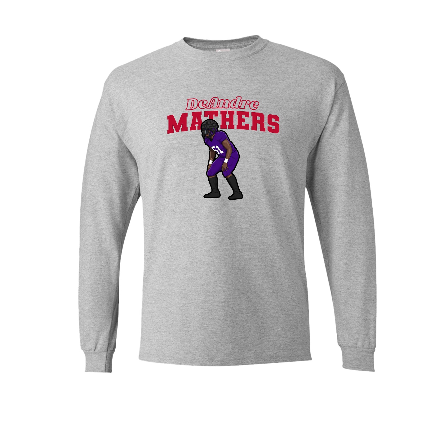 Long Sleeve Tee — Name Arch in Grey