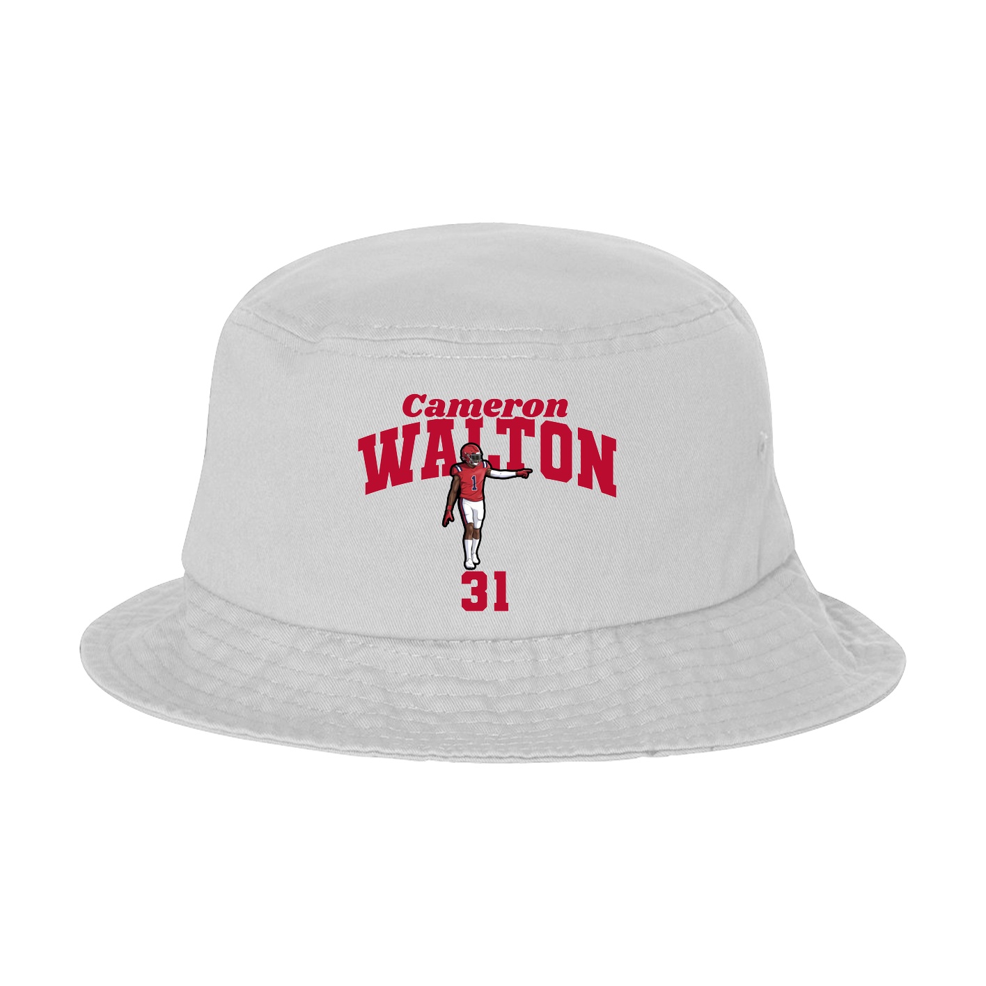 Bucket Cap — Signature Arch in White