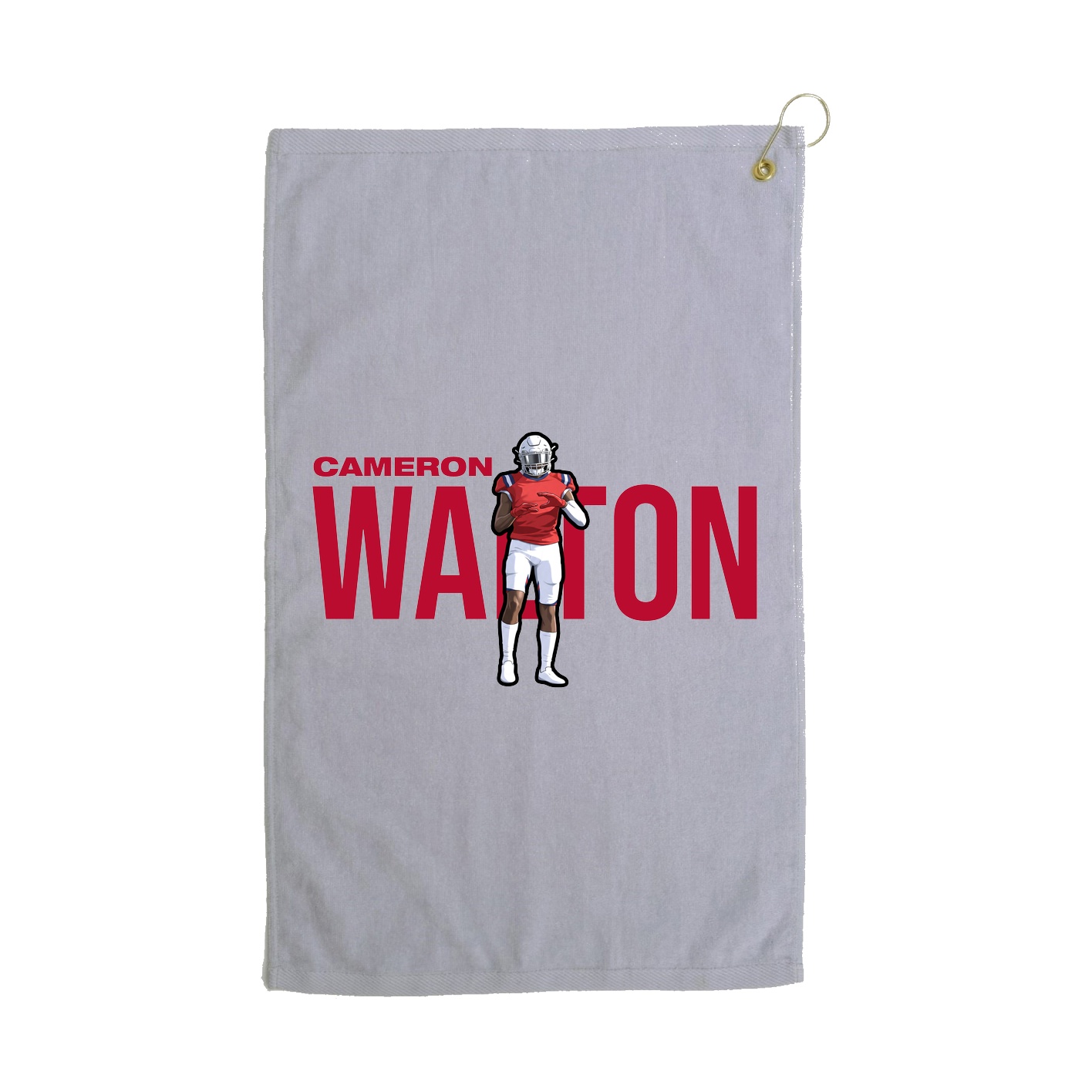 Golf Towel — Player Name in Grey