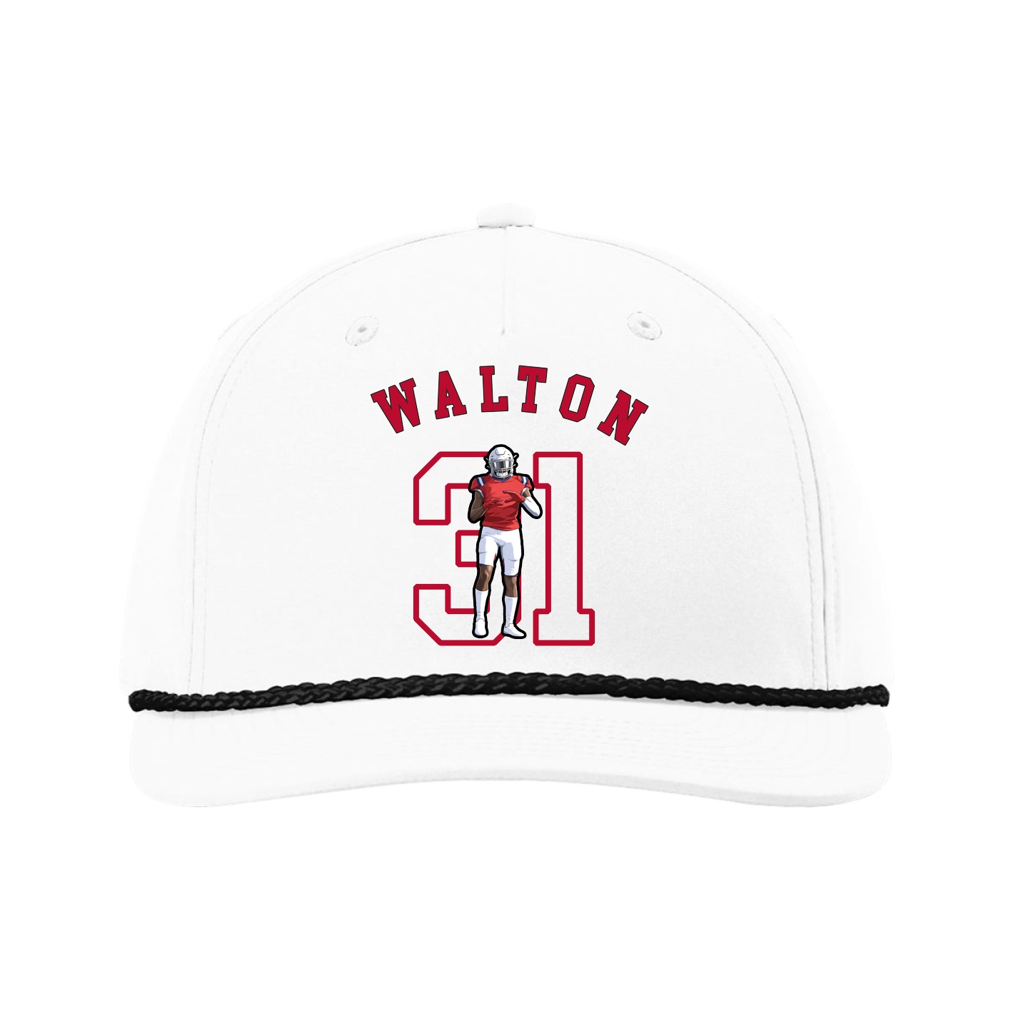 Five-Panel Classic Rope Cap — Shirsey Arch in White