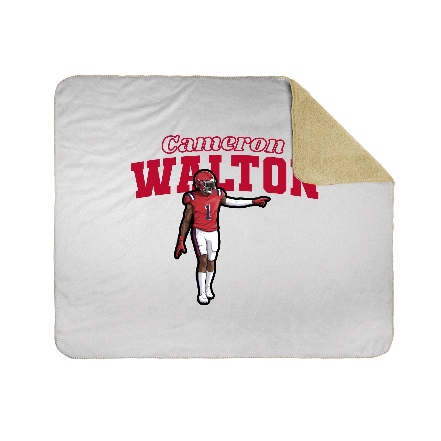 Throw Blanket — Name Arch in White