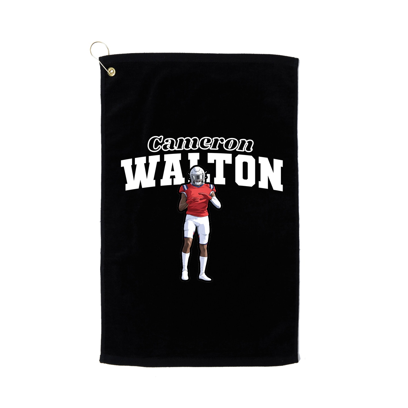 Golf Towel — Name Arch in Black