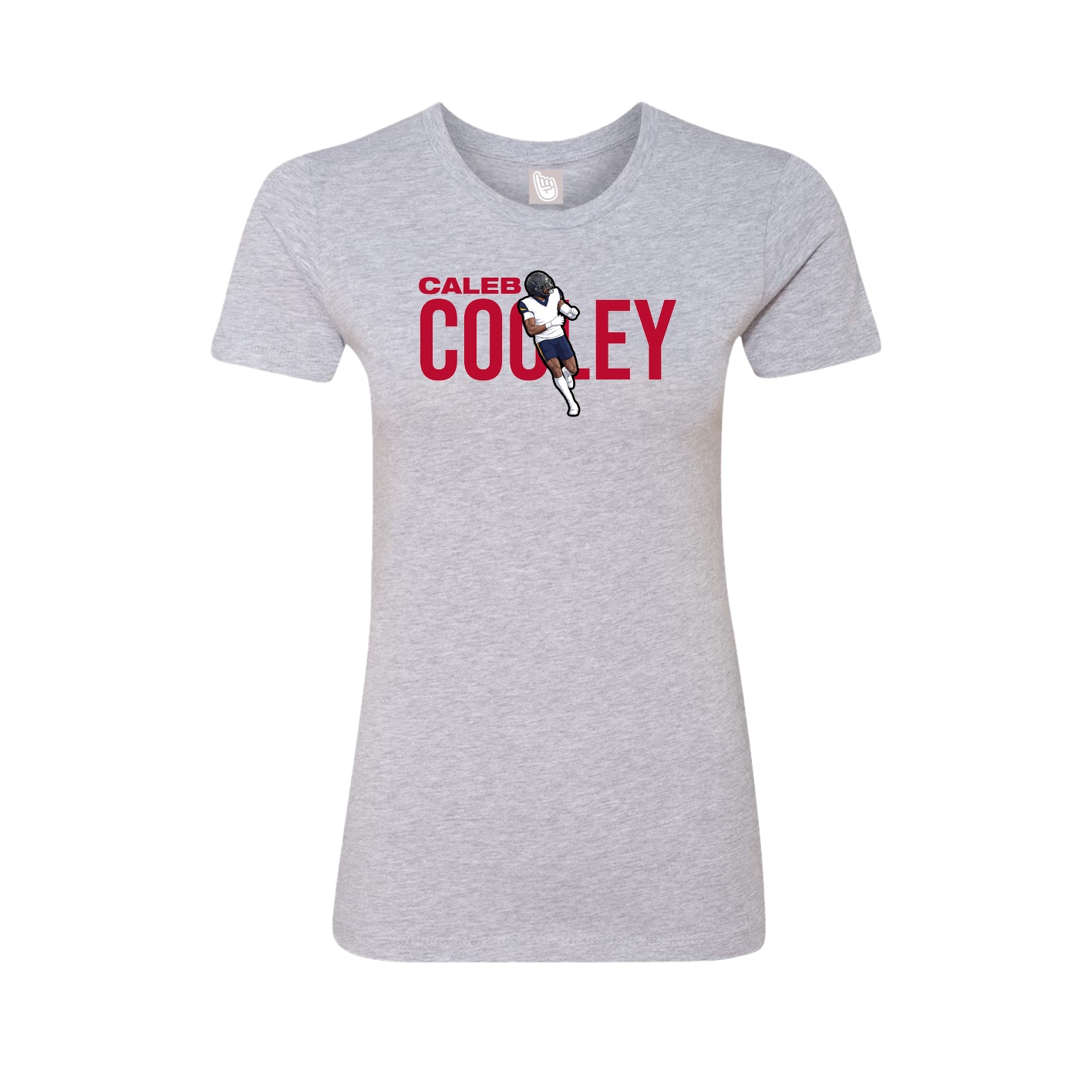 Fitted Women's Tee — Player Name in Grey