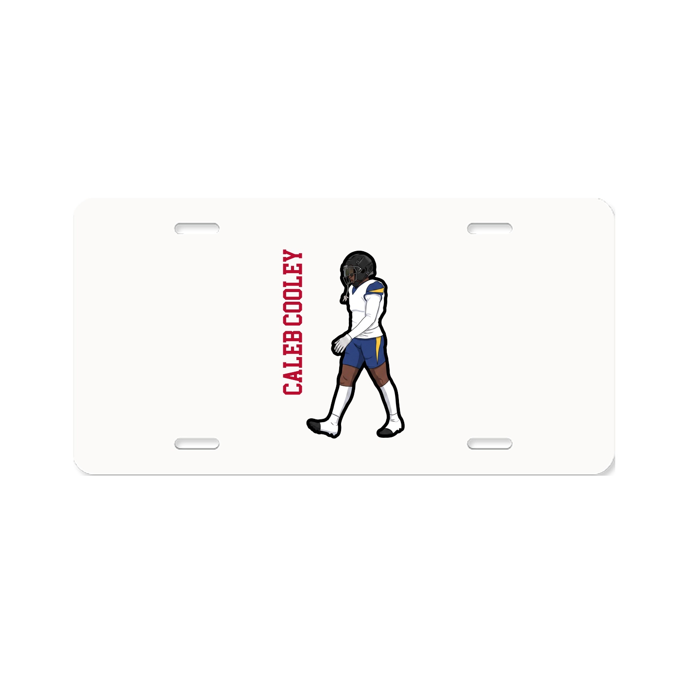 License Plate — Name Vertical in Classic