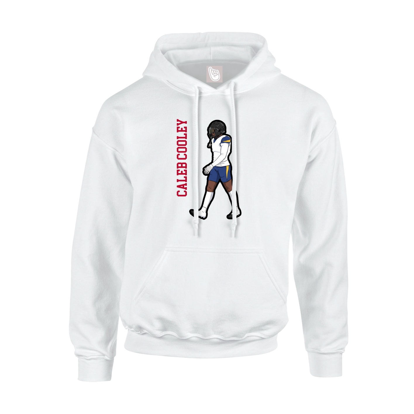 Hoodie — Name Vertical in White