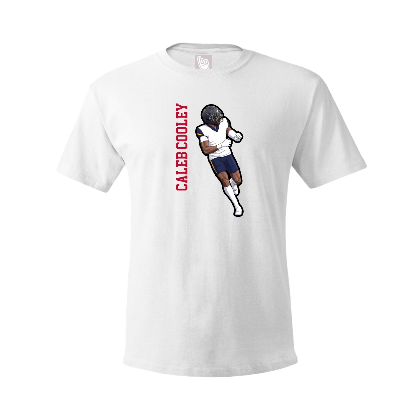 Youth Tee — Name Vertical in White
