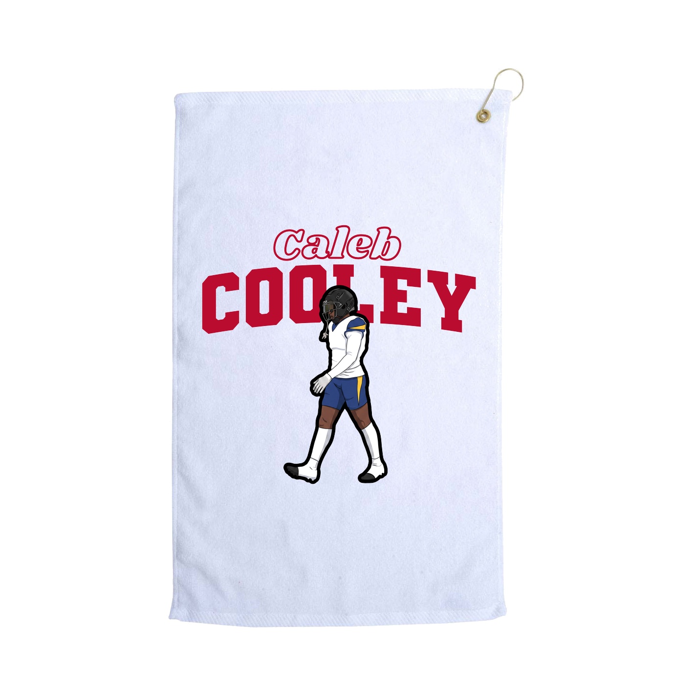 Golf Towel — Name Arch in White