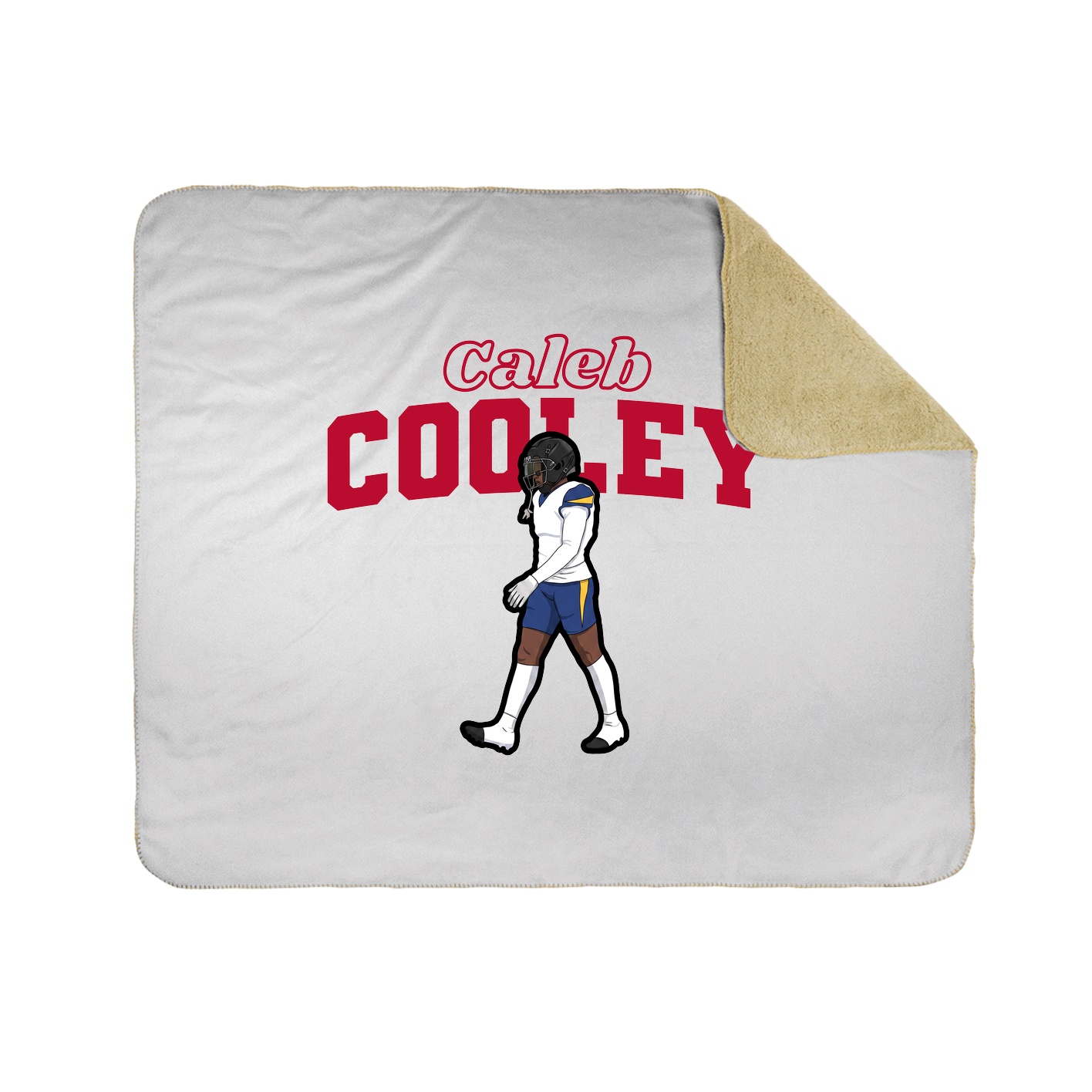 Throw Blanket — Name Arch in White