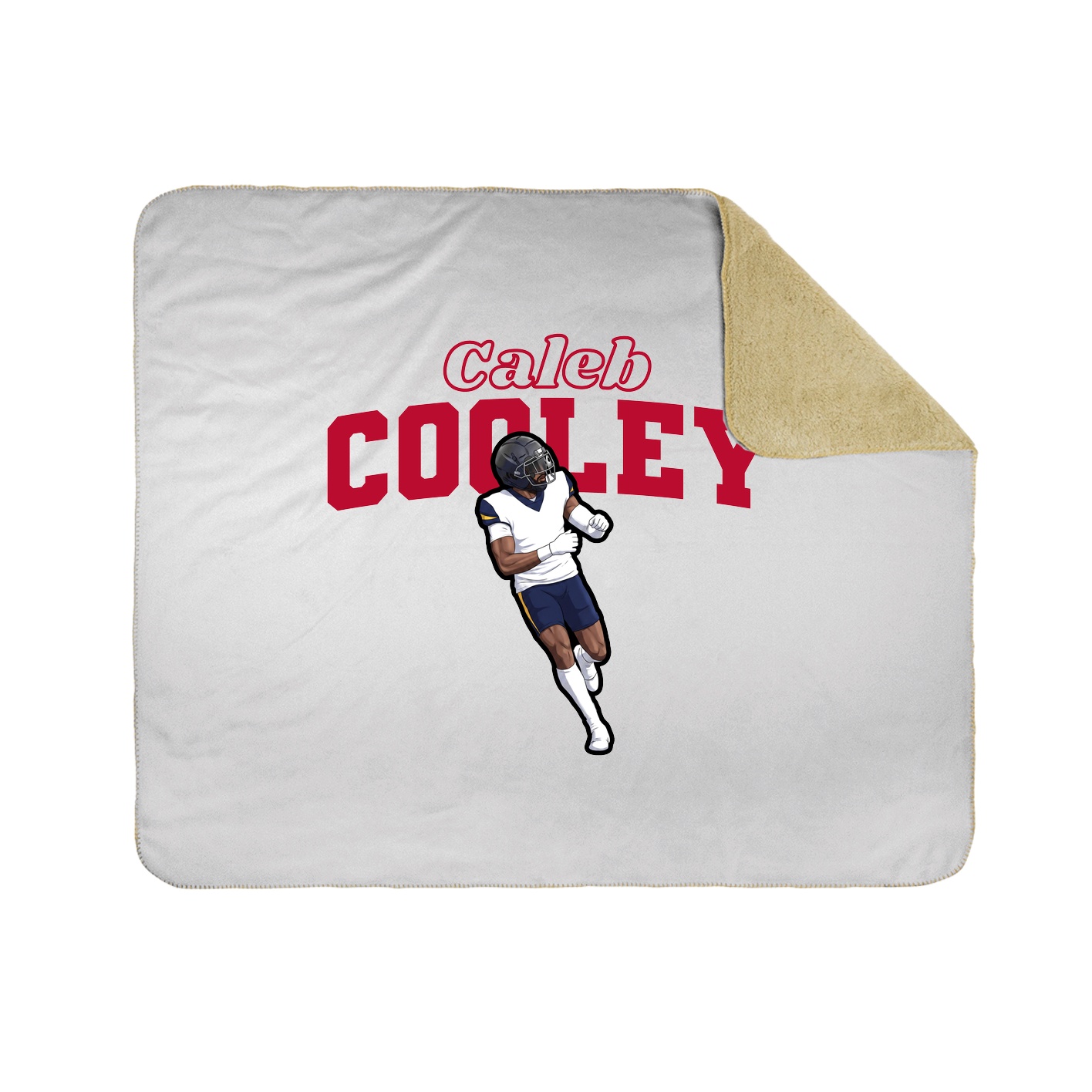 Throw Blanket — Name Arch in White