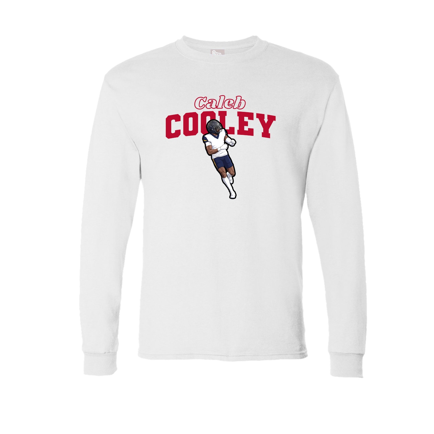 Long Sleeve Tee — Name Arch in White