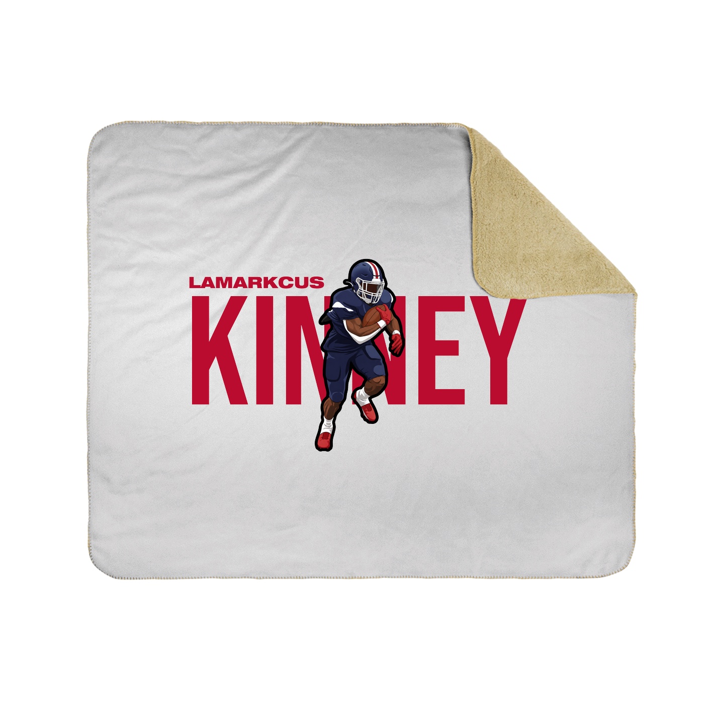 Throw Blanket — Player Name in White