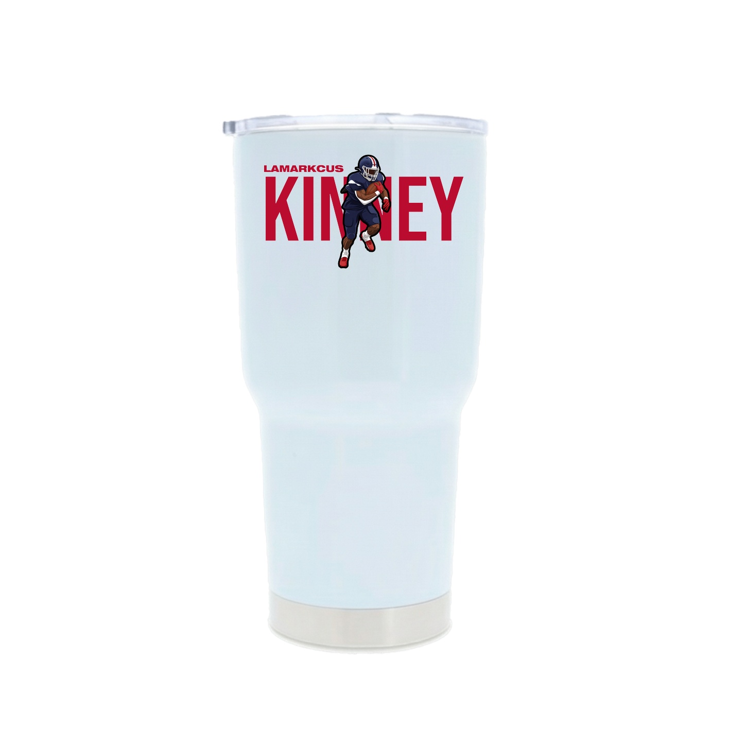 30oz Stainless Steel Tumbler — Player Name in White