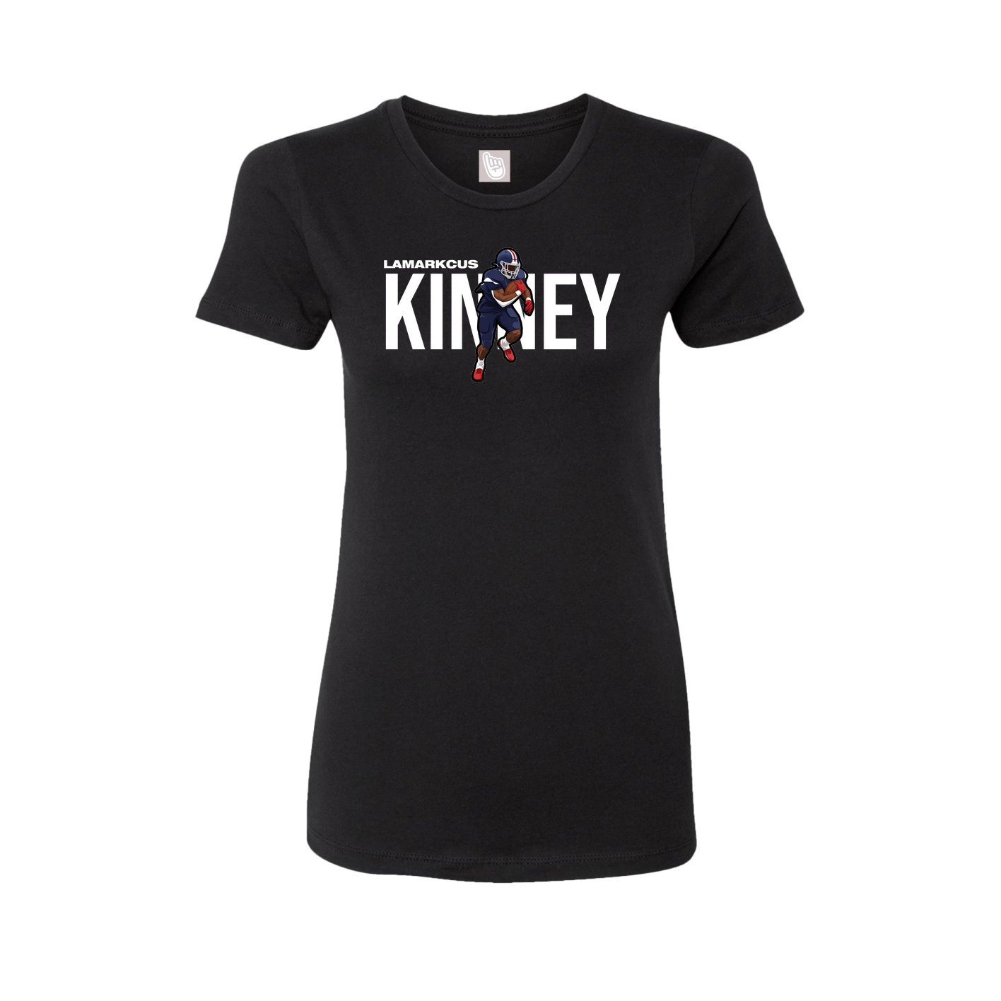 Fitted Women's Tee — Player Name in Black
