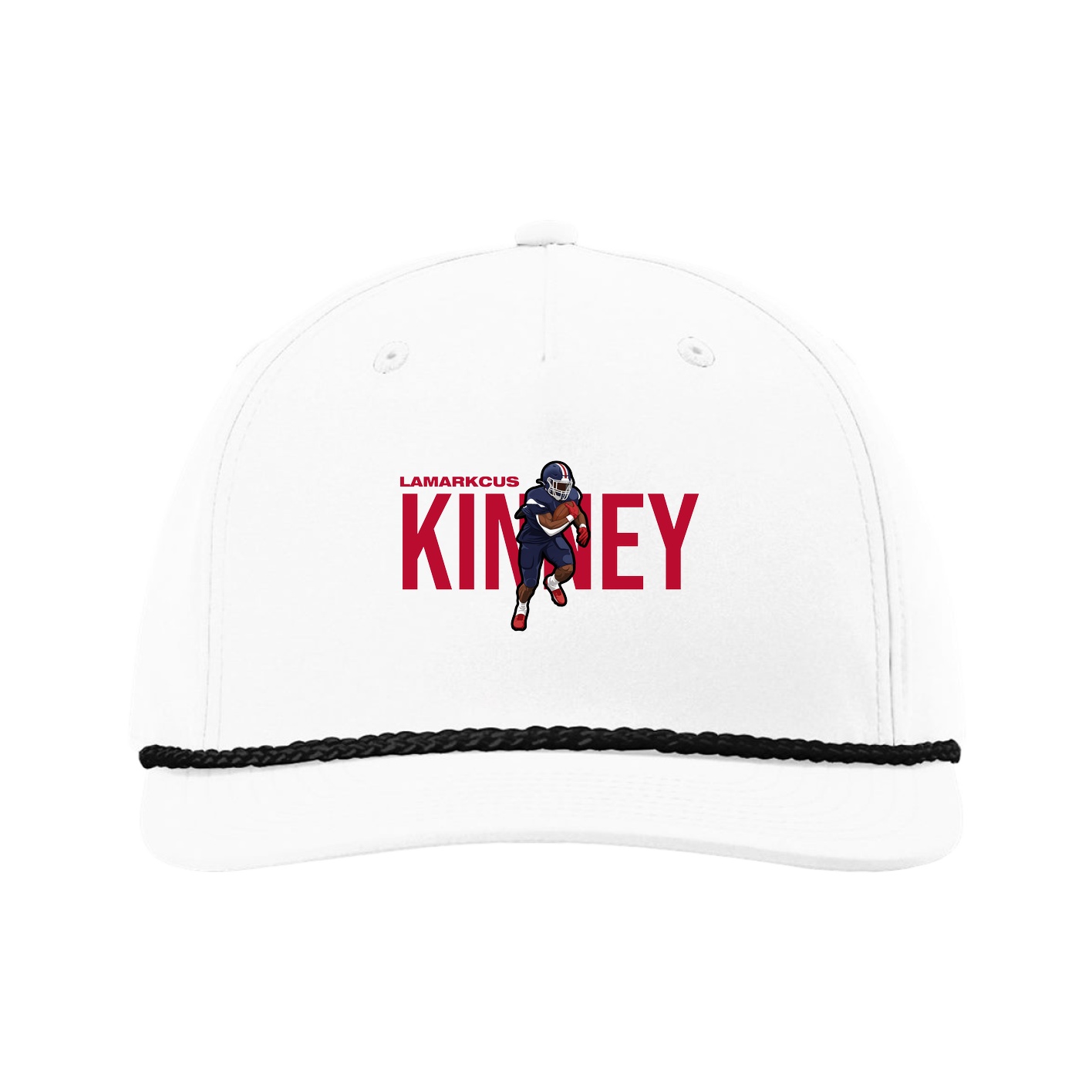 Five-Panel Classic Rope Cap — Player Name in White