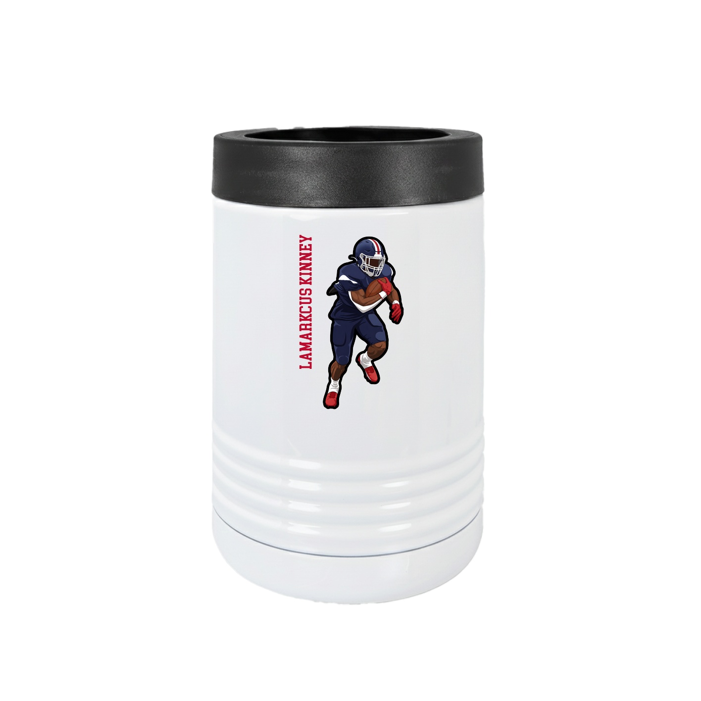Beverage Holder — Name Vertical in White