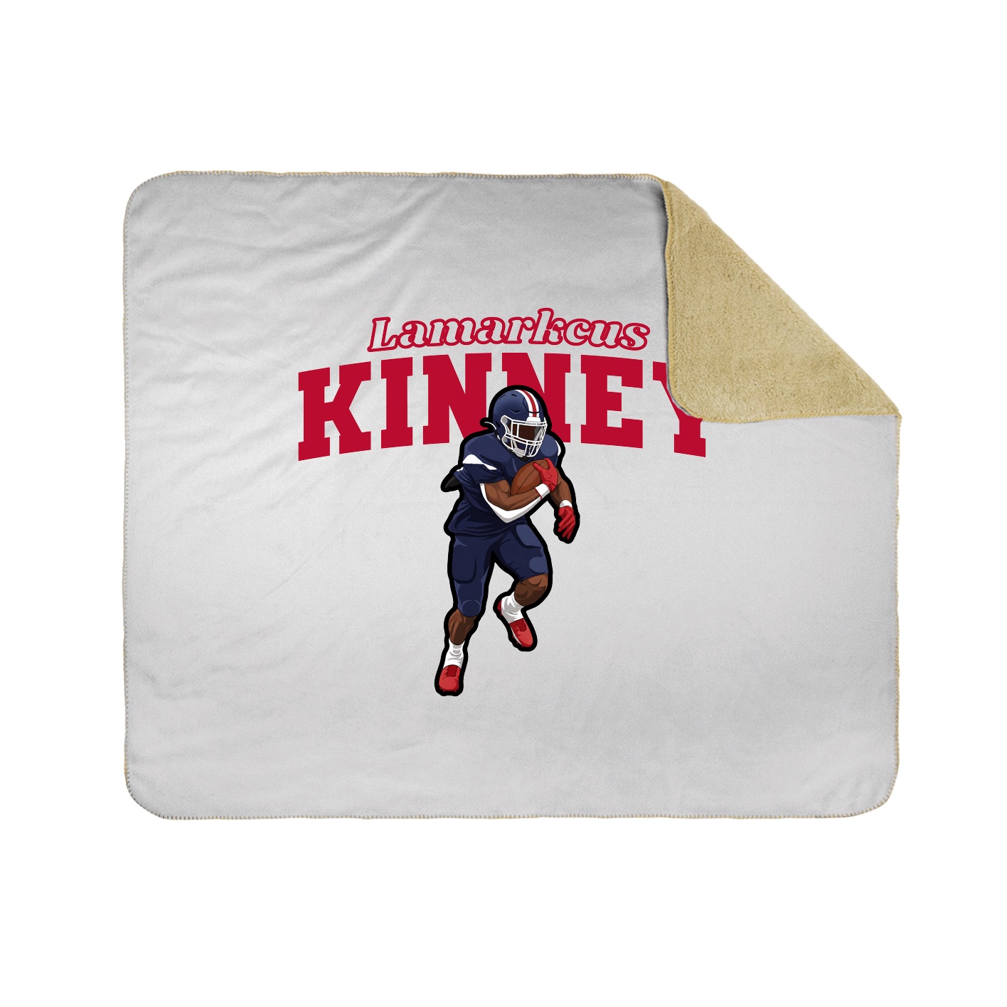 Throw Blanket — Name Arch in White