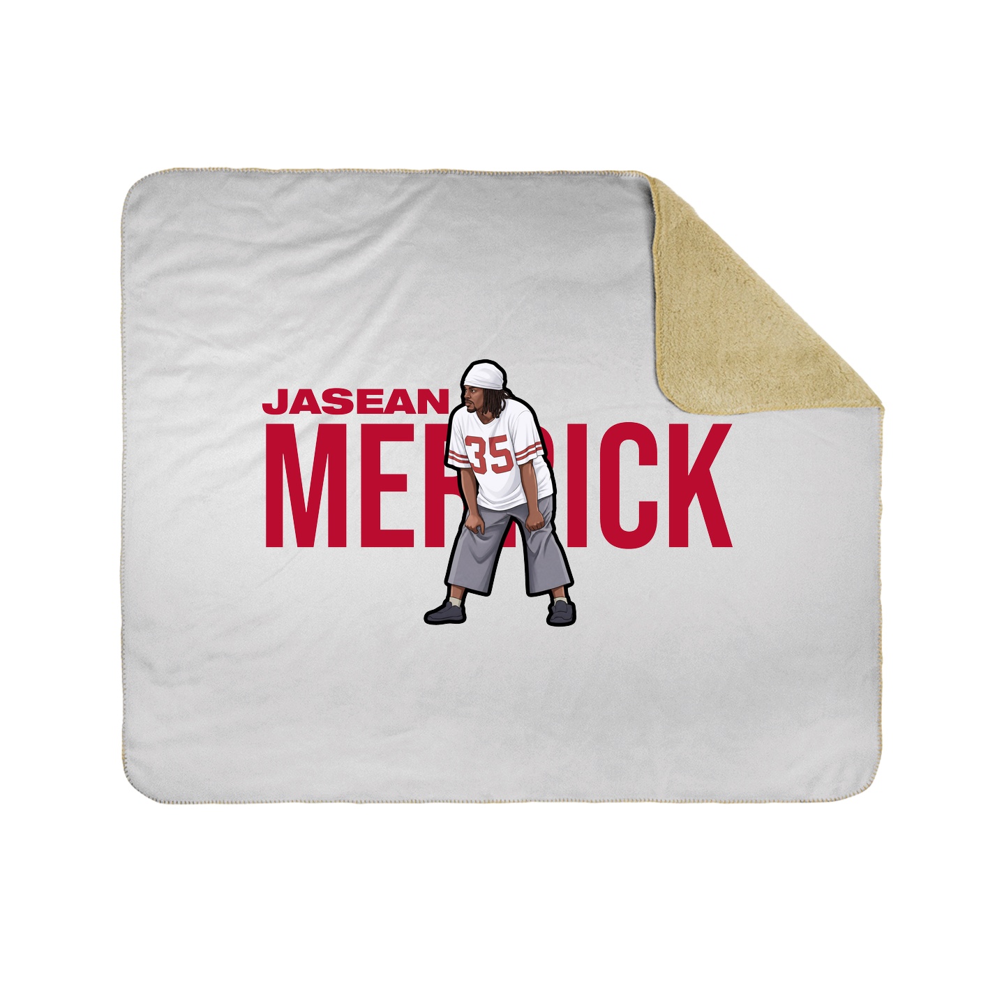 Throw Blanket — Player Name in White