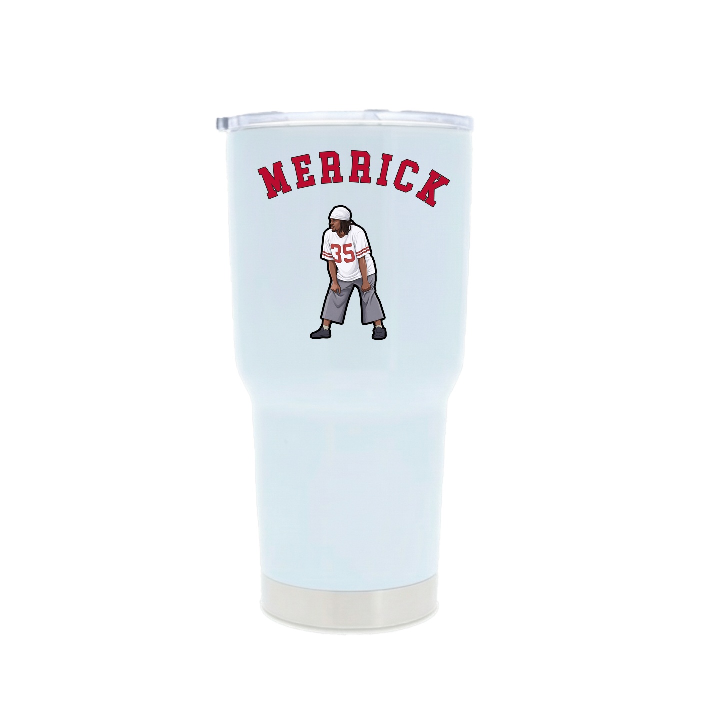 30oz Stainless Steel Tumbler — Shirsey Arch in White