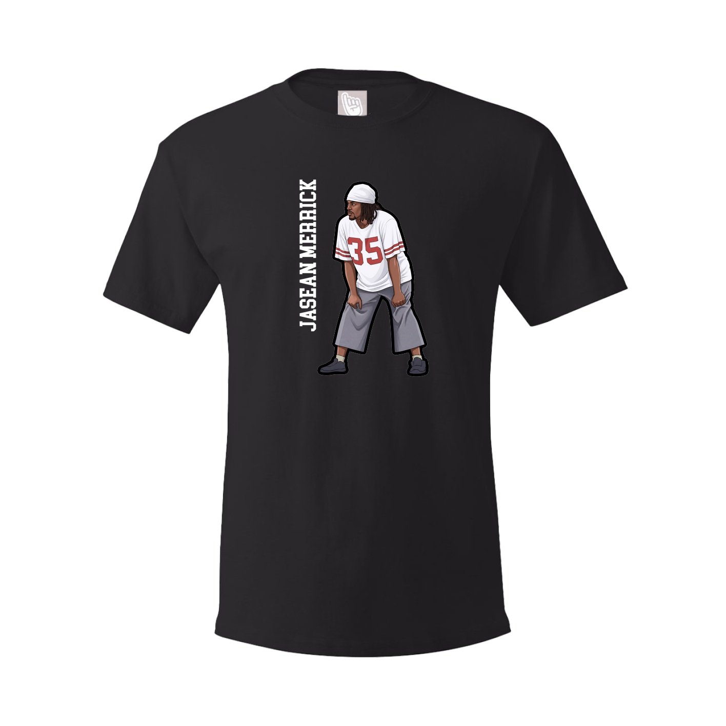 Youth Tee — Name Vertical in Black