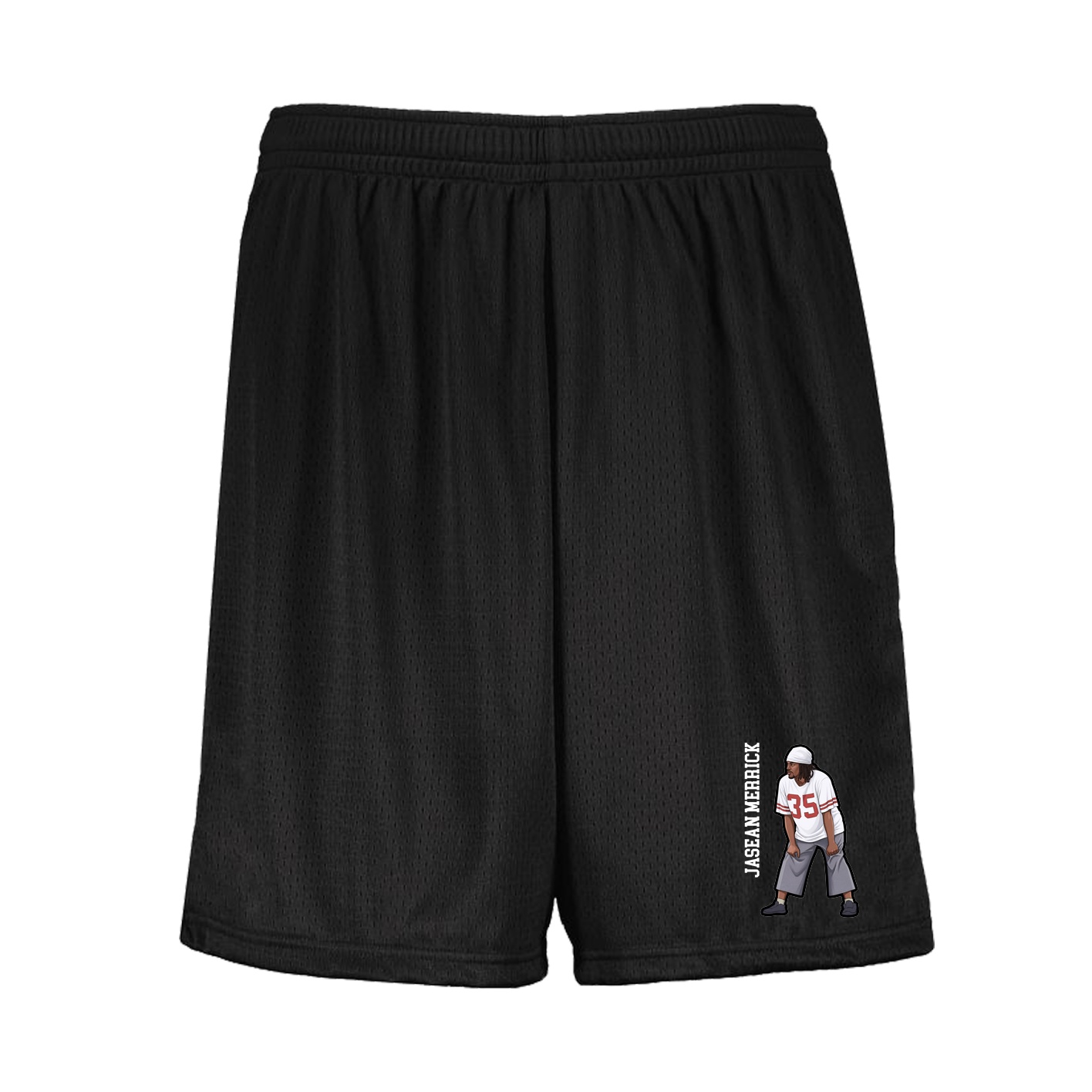 Shorts — Name Vertical in Black