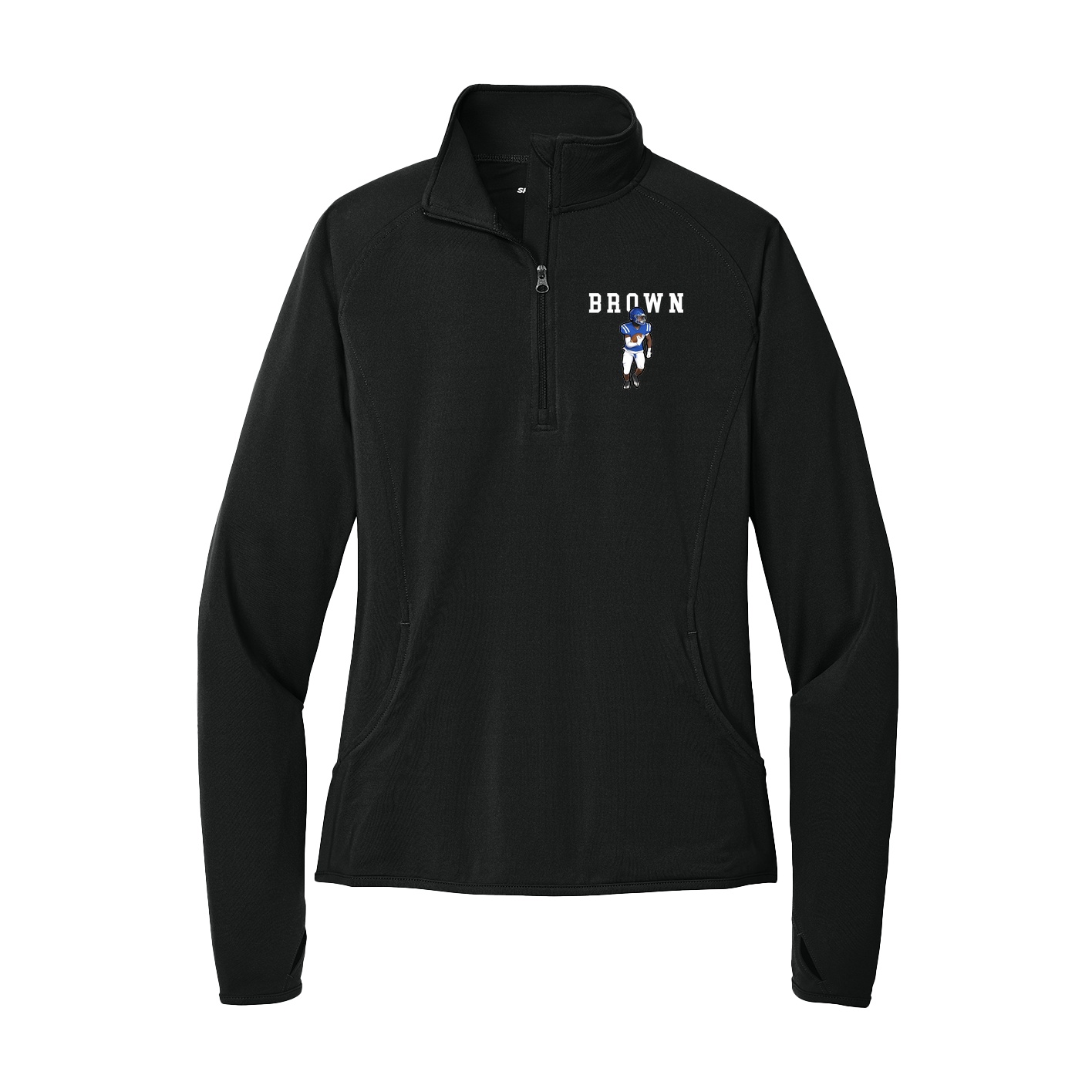 Women's Q-Zip Pullover — Shirsey in Black