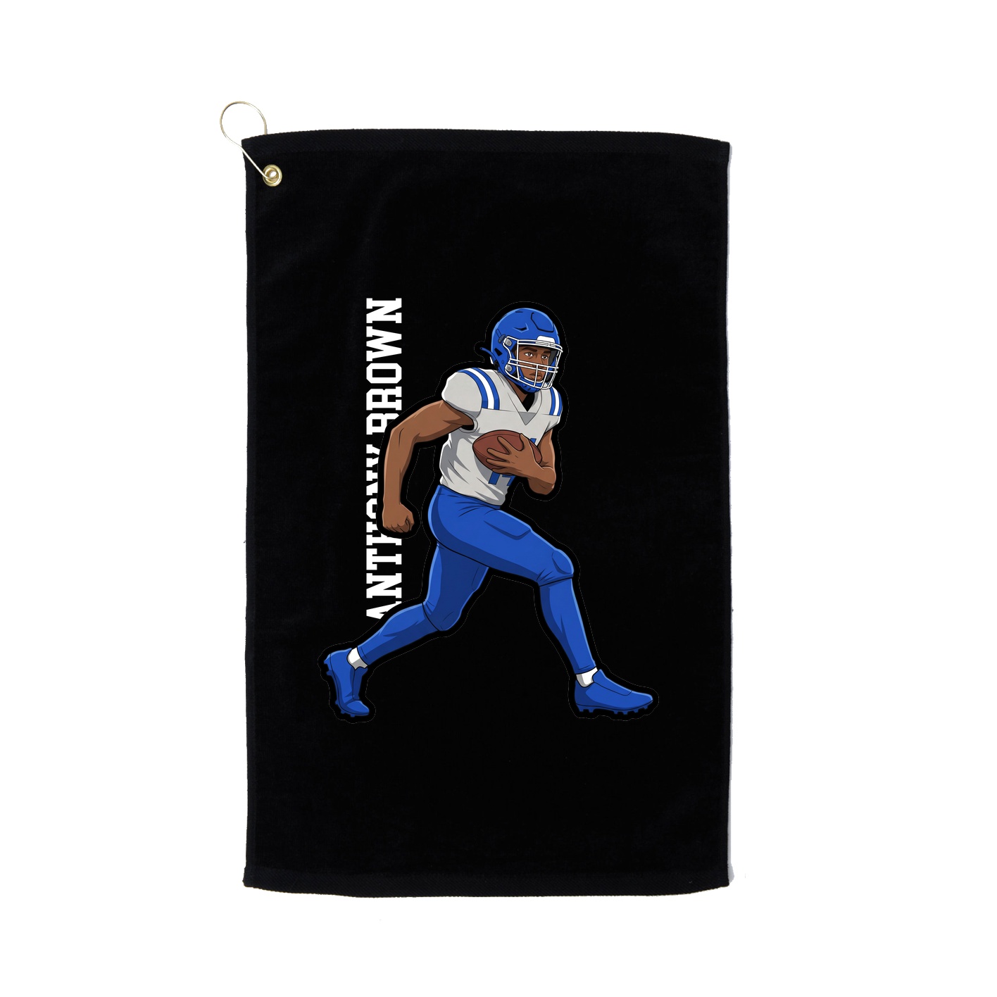 Golf Towel — Name Vertical in Black