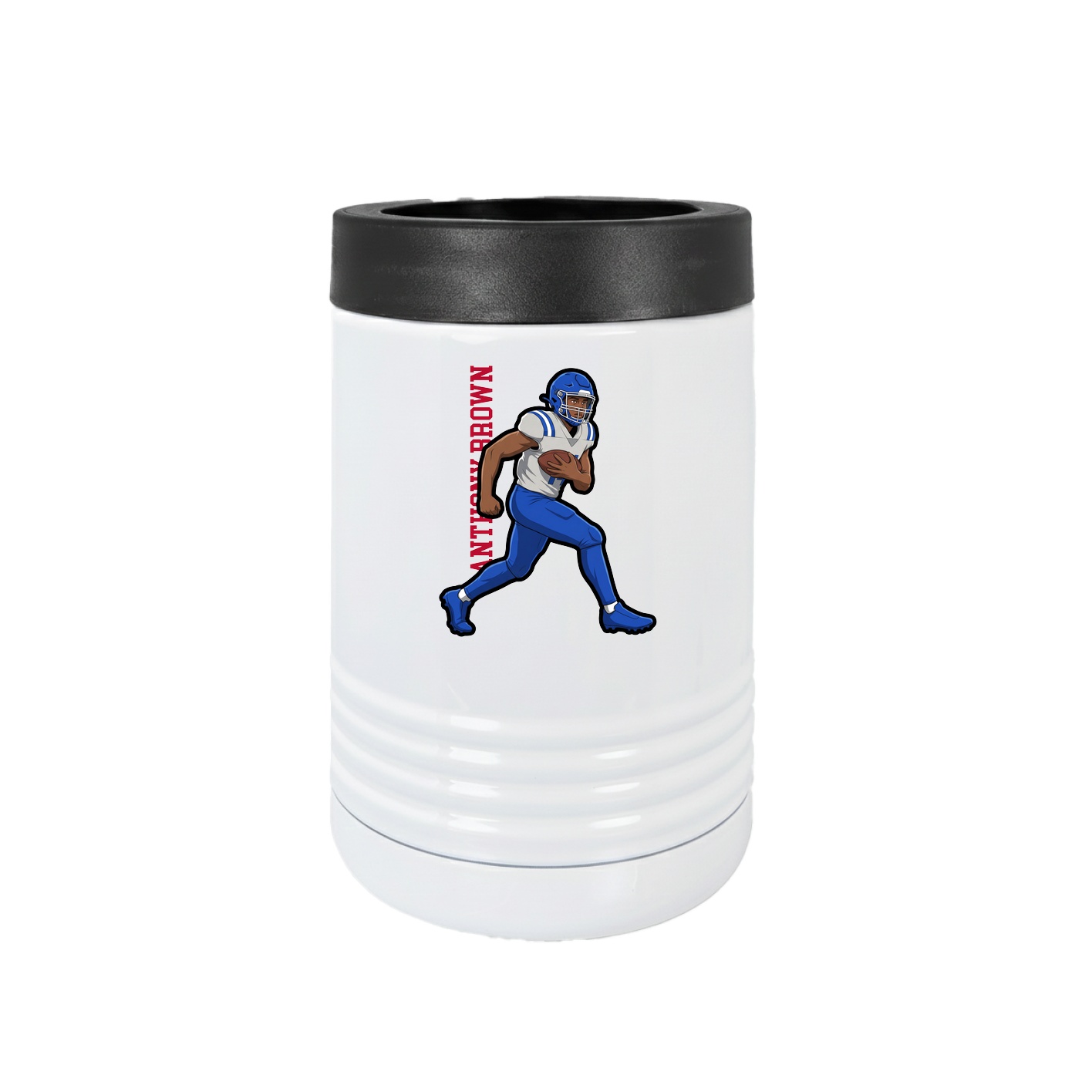 Beverage Holder — Name Vertical in White