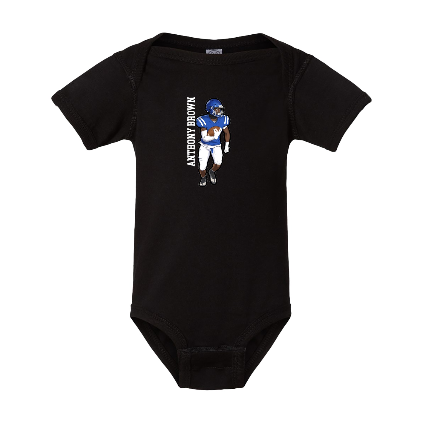 Baby Onesie — Name Vertical in Black