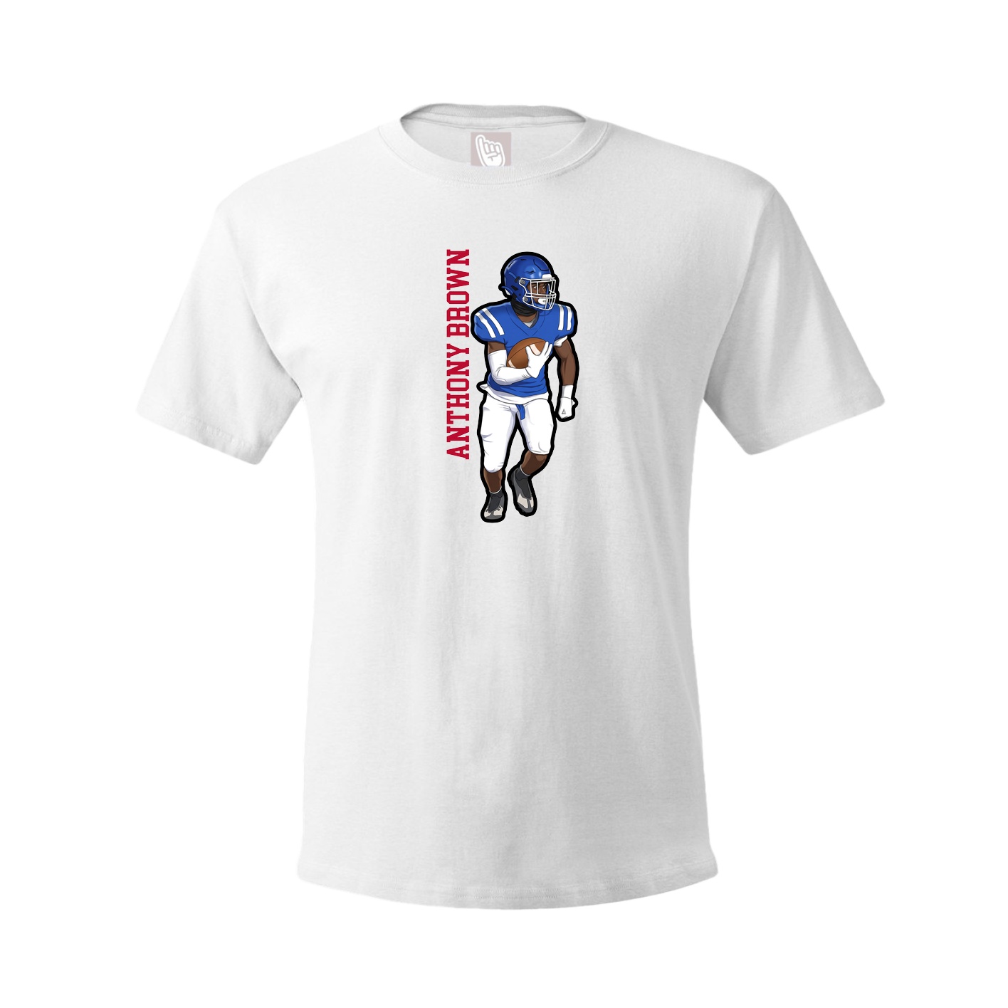 Tee — Name Vertical in White