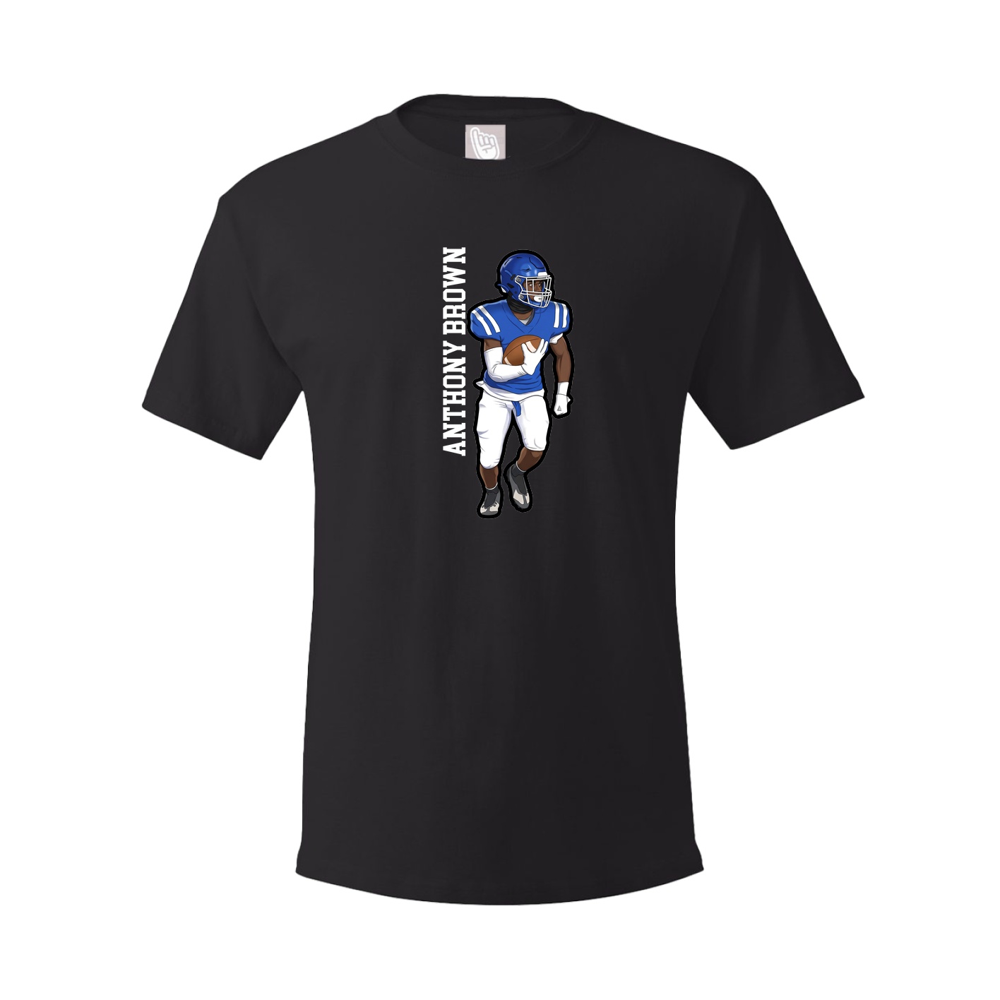 Youth Tee — Name Vertical in Black