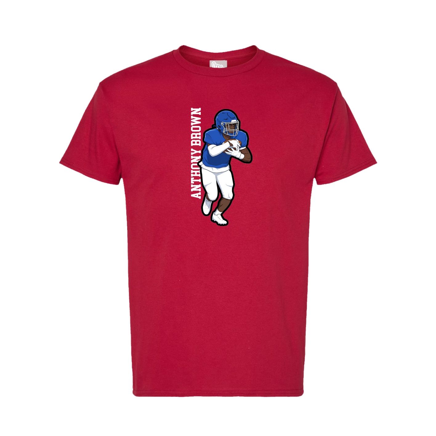 Tee — Name Vertical in Crimson