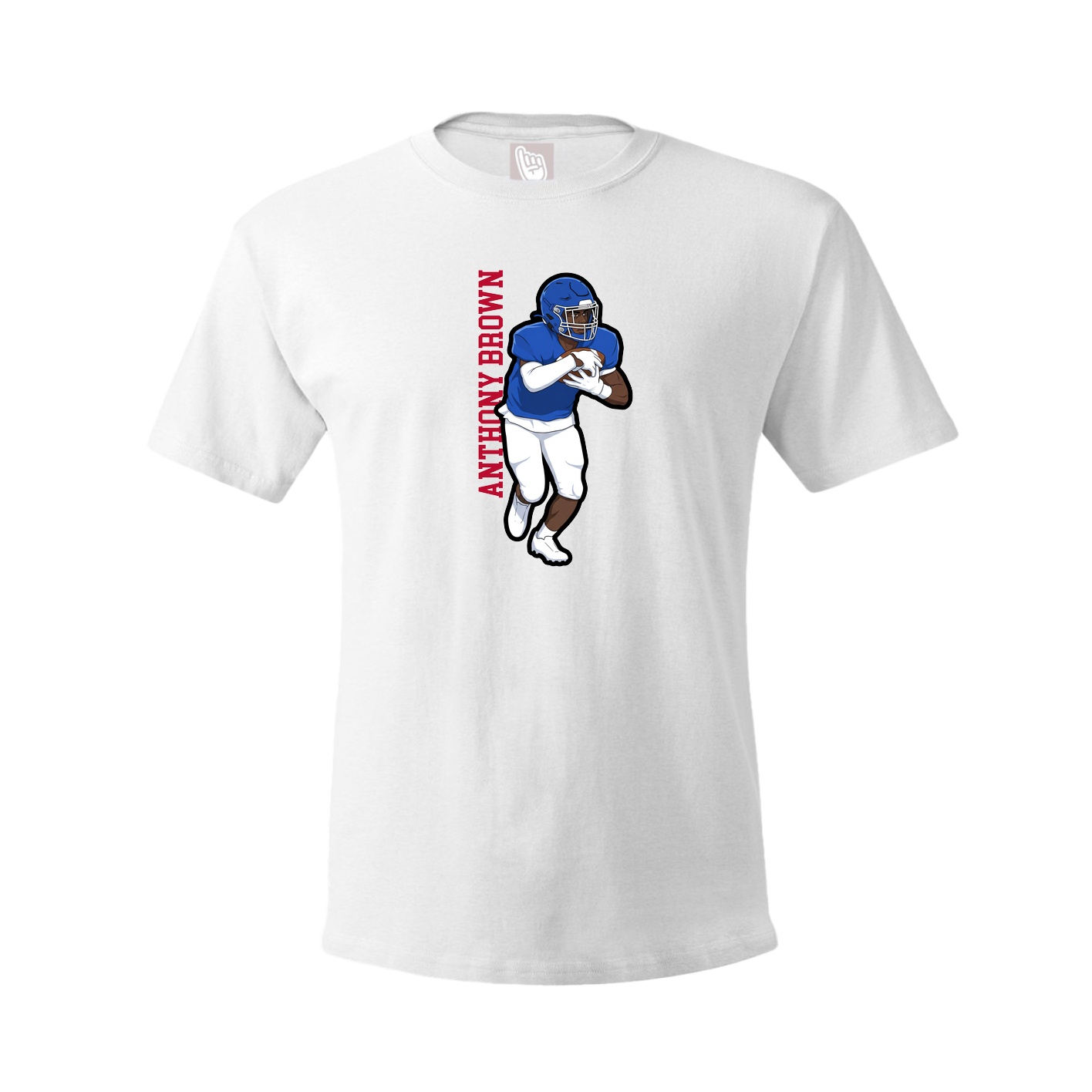 Youth Tee — Name Vertical in White