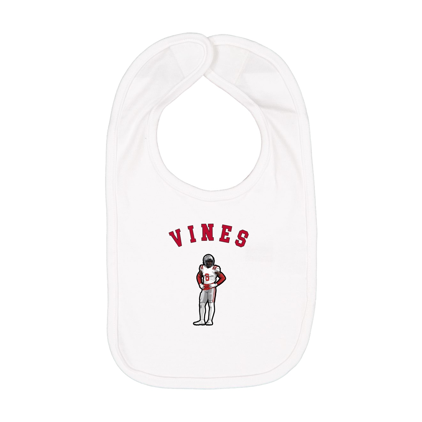 Infant Bib — Shirsey Arch in White