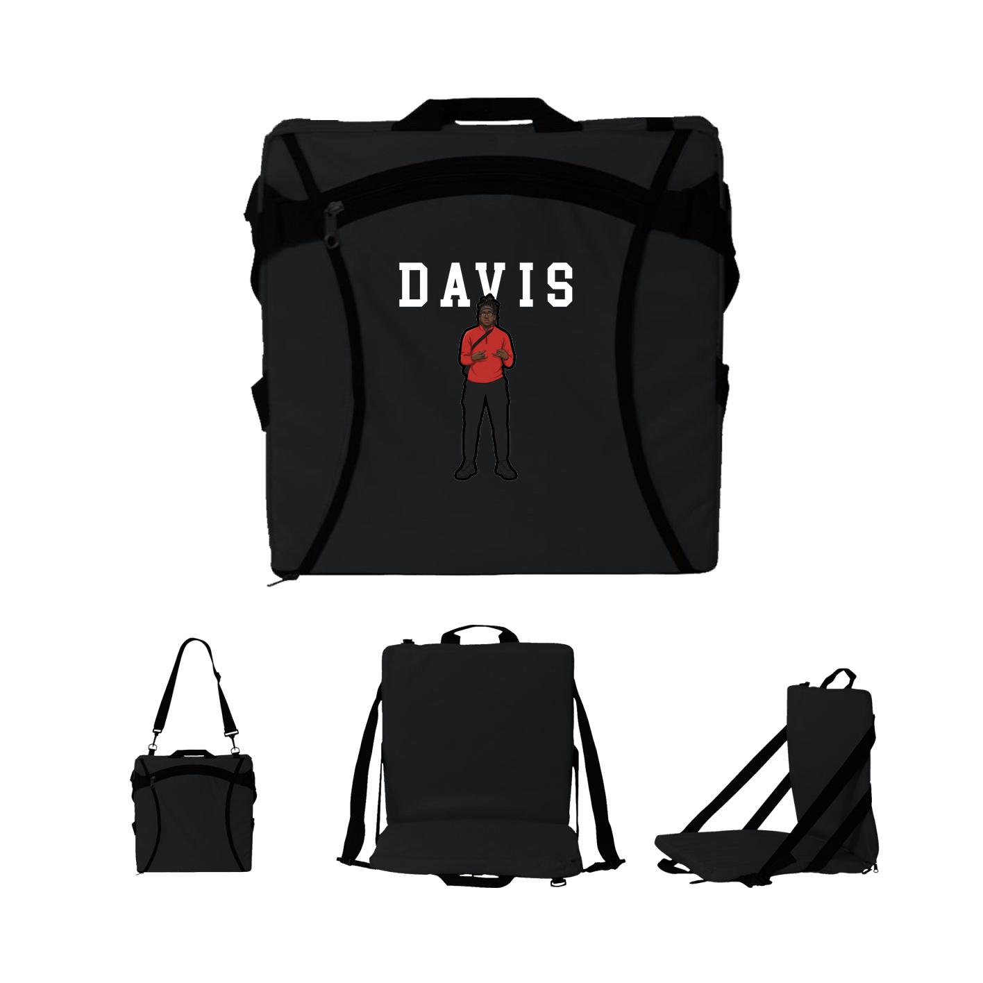 Folding Stadium Seat — Shirsey in Black
