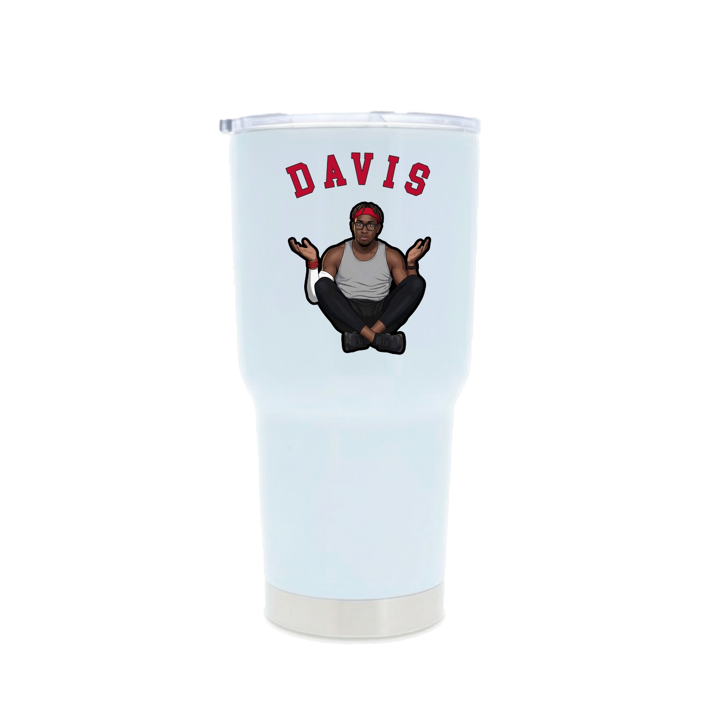 30oz Stainless Steel Tumbler — Shirsey Arch in White