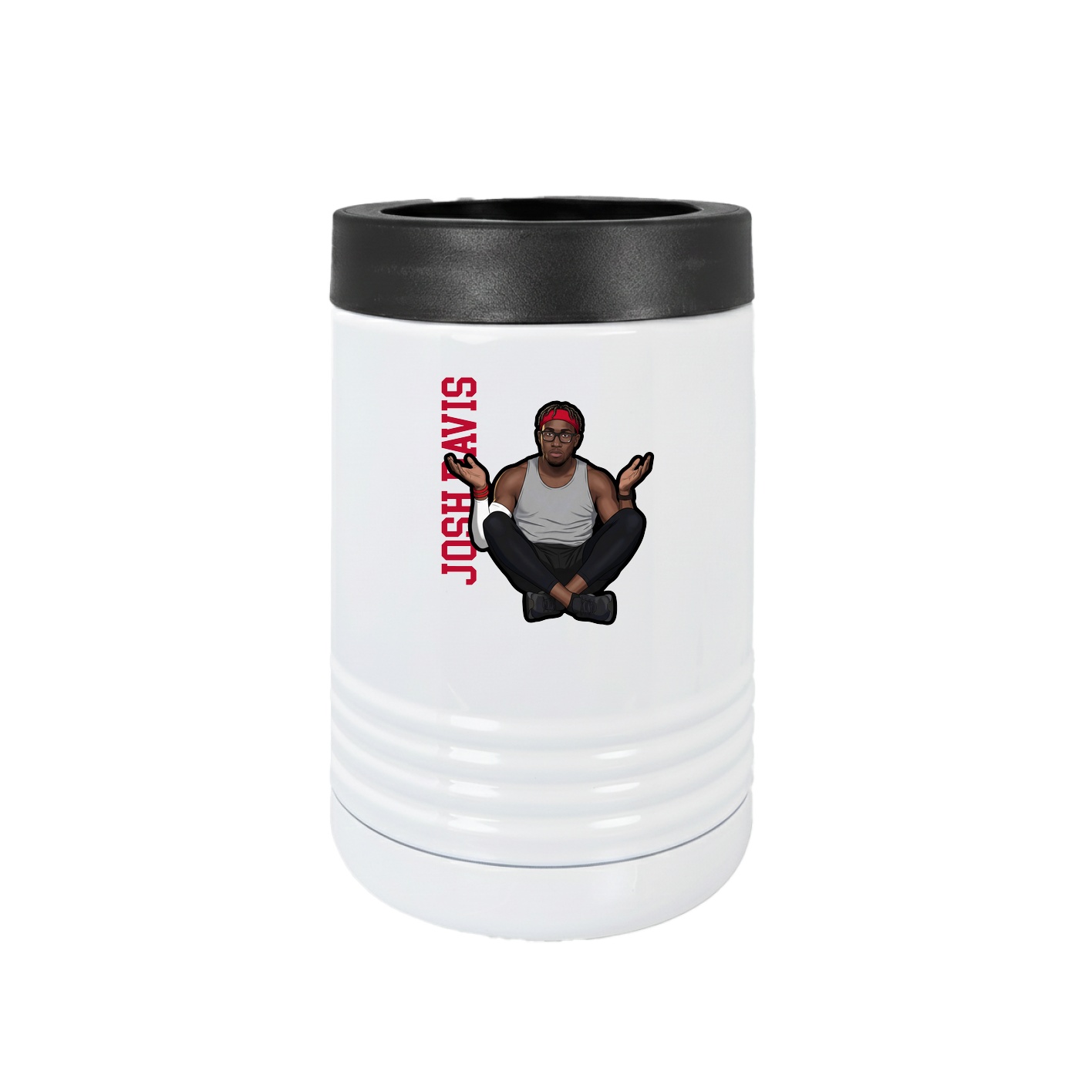 Beverage Holder — Name Vertical in White