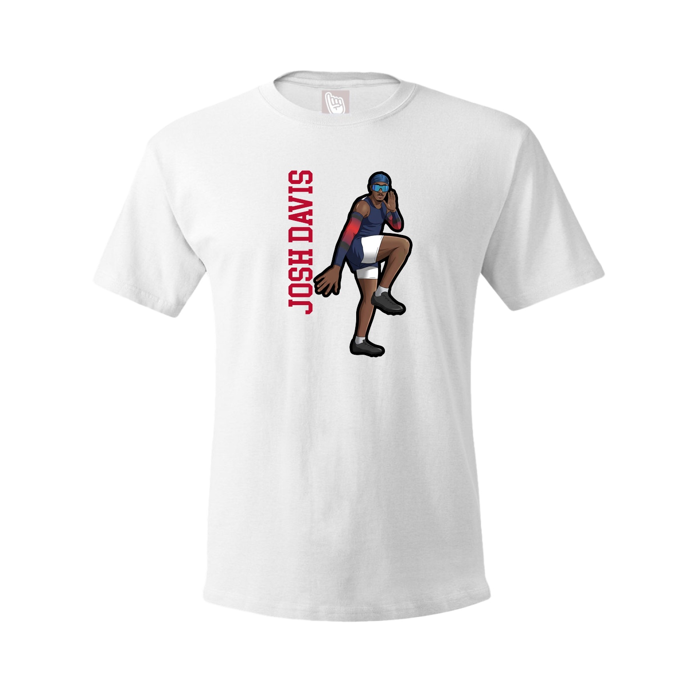 Tee — Name Vertical in White