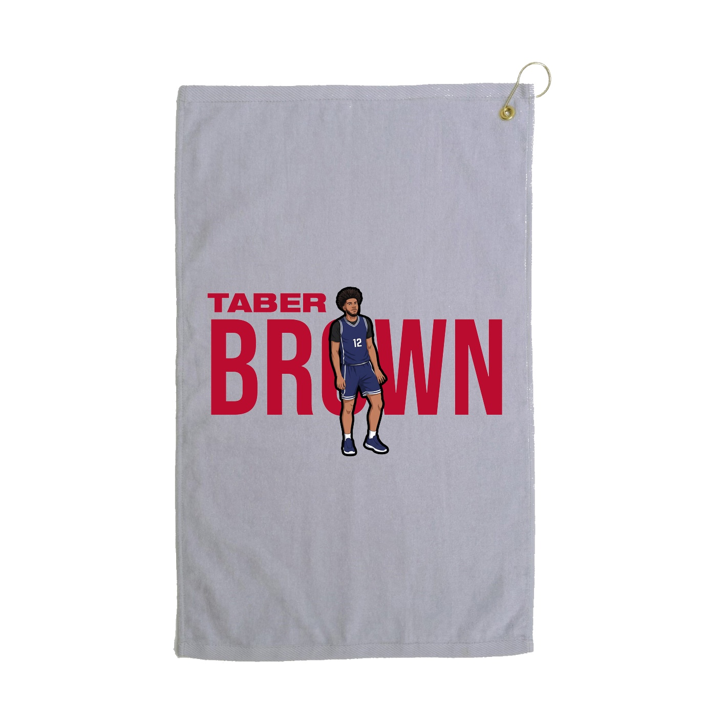 Golf Towel — Player Name in Grey