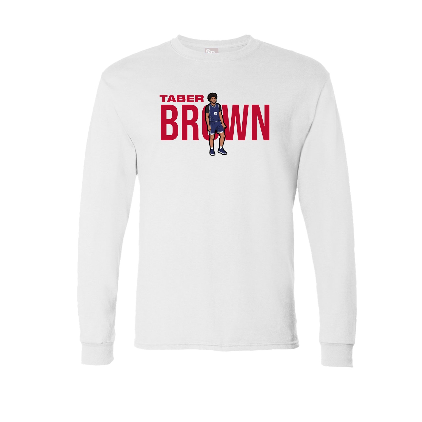 Long Sleeve Tee — Player Name in White