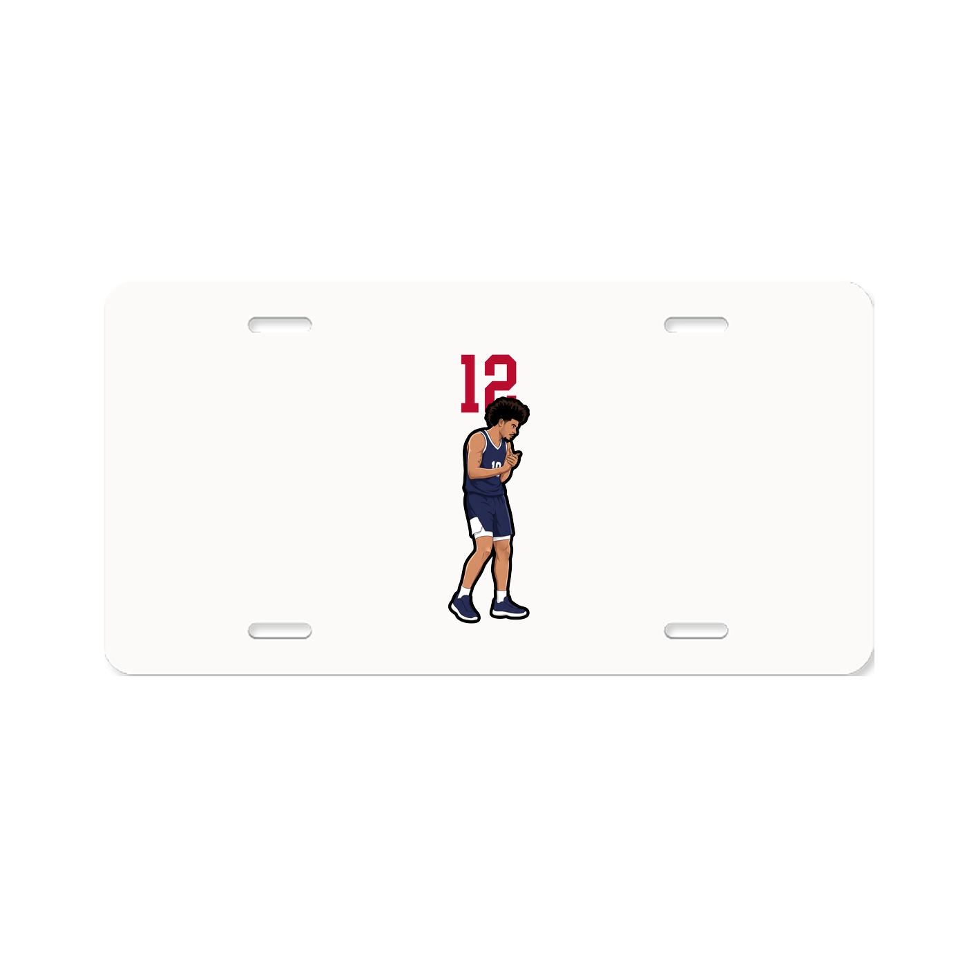 License Plate — Number Top in Classic