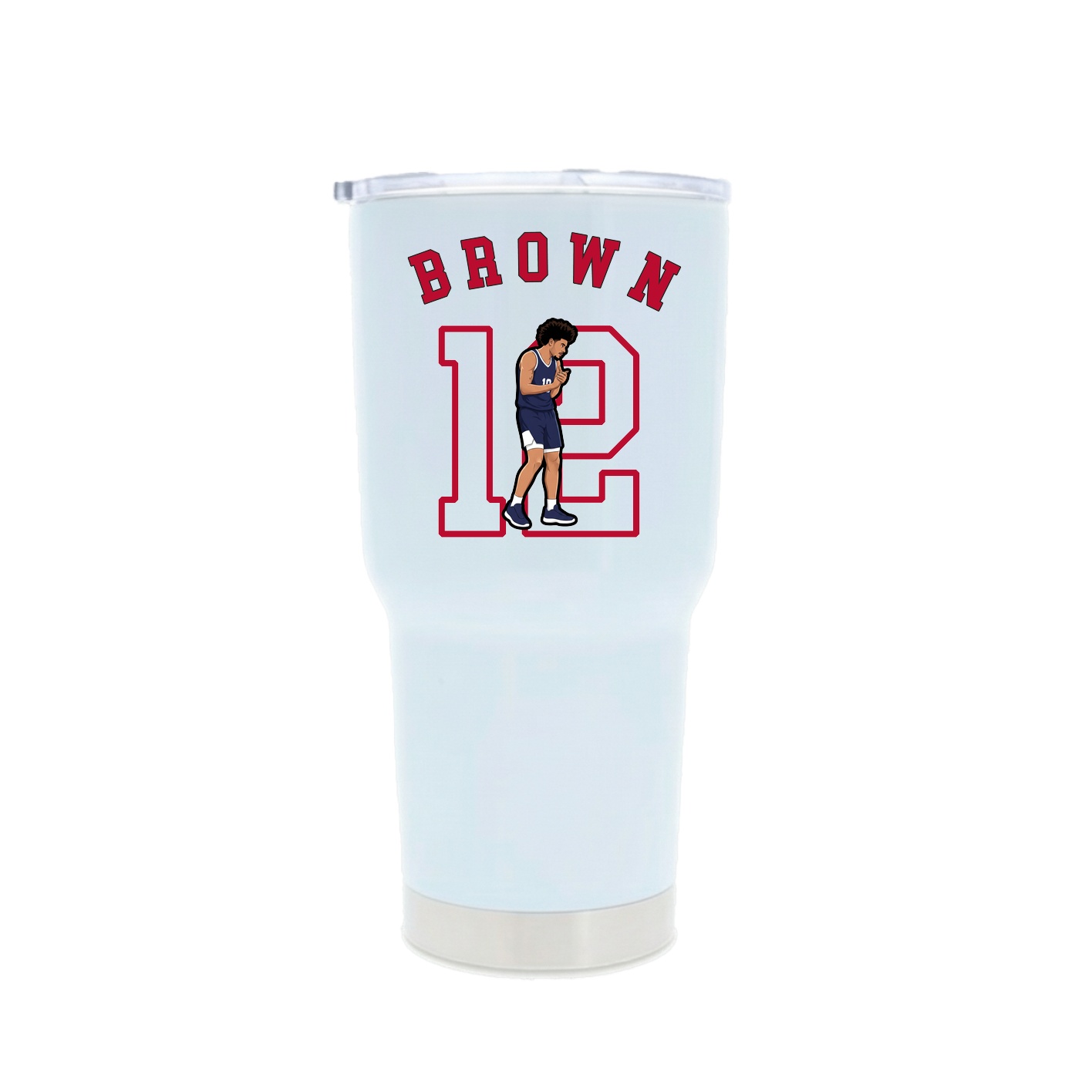 30oz Stainless Steel Tumbler — Shirsey Arch in White