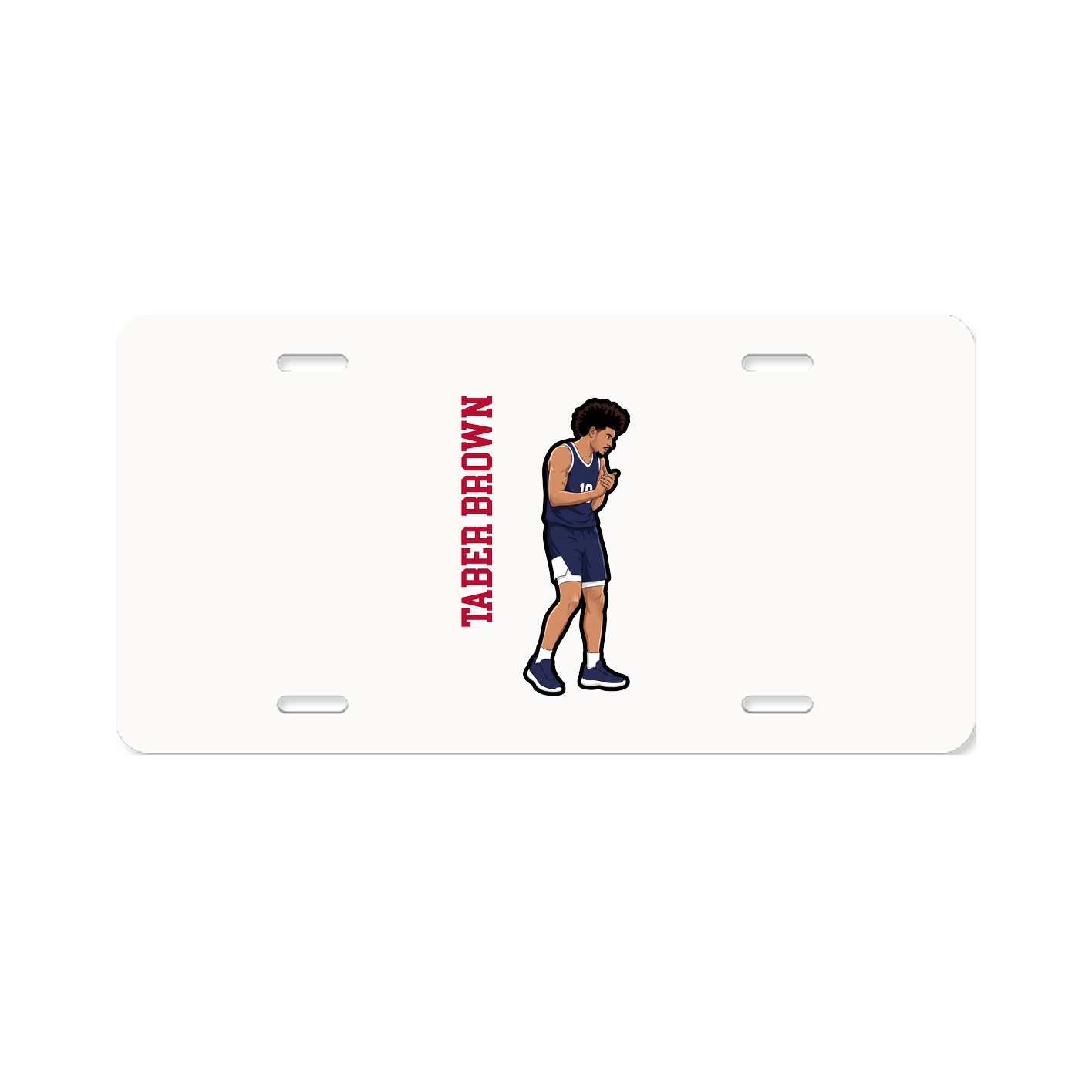 License Plate — Name Vertical in Classic